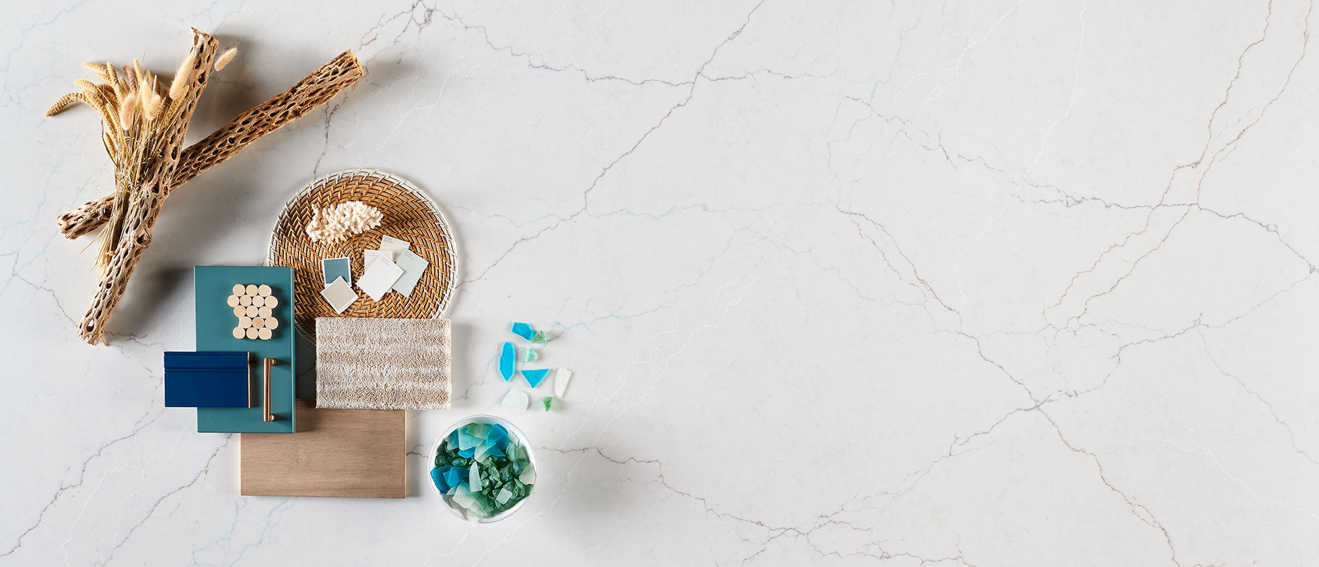 Calacatta Miraggio SeaGlass by MSI Surfaces available at Aqua Kitchen