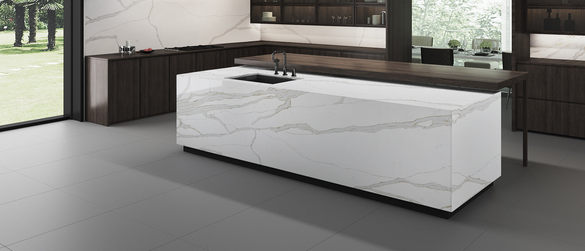 Calacatta Solessio by MSI Surfaces available at Aqua Kitchen