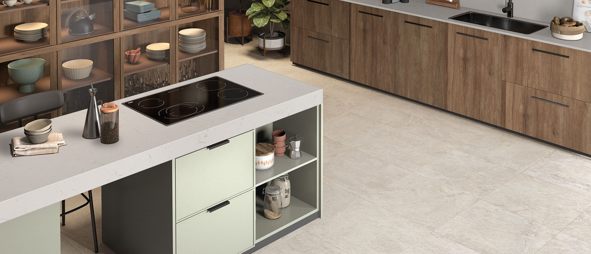 Carrara Trigato by MSI Surfaces available at Aqua Kitchen