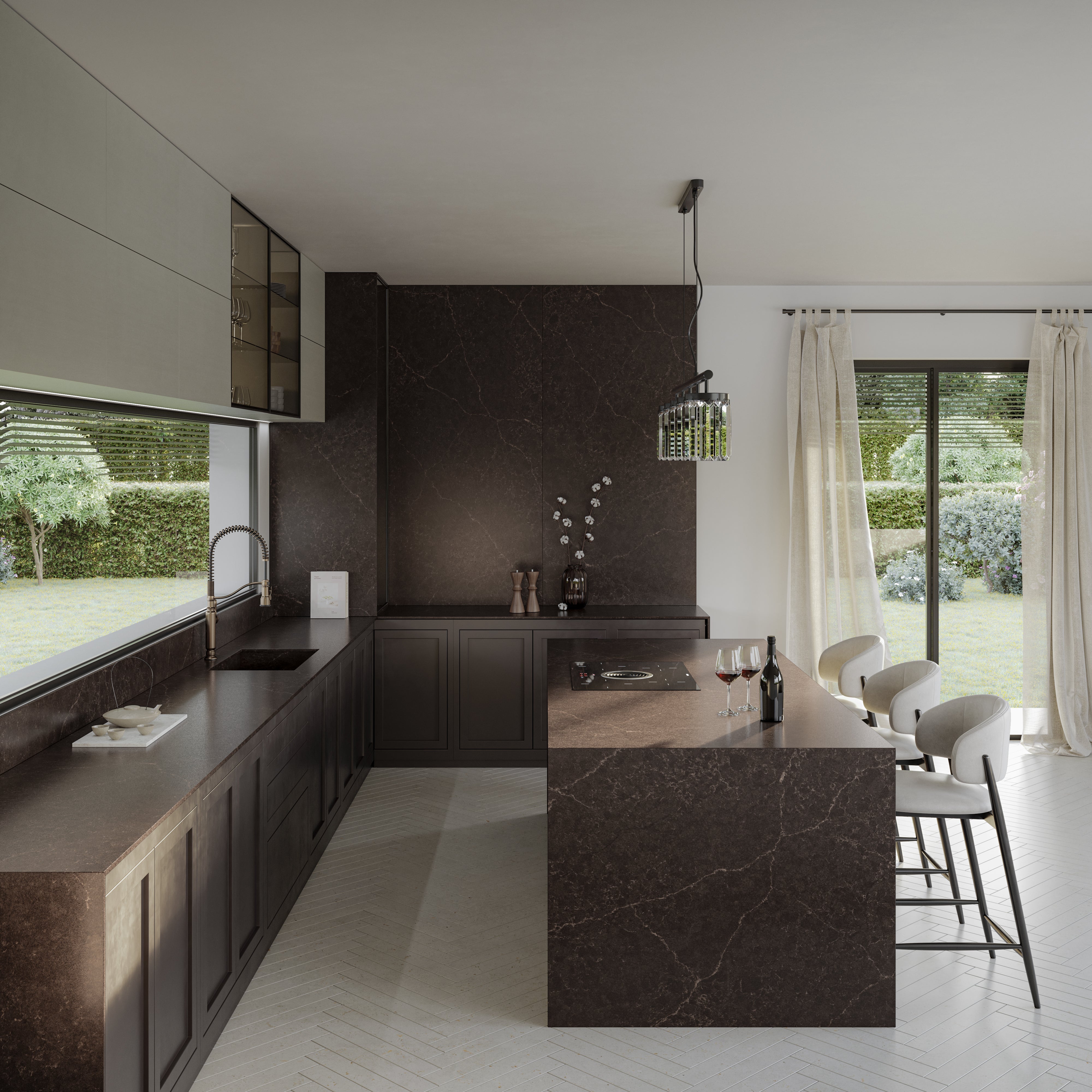 Château Brown by Silestone available at Aqua Kitchen