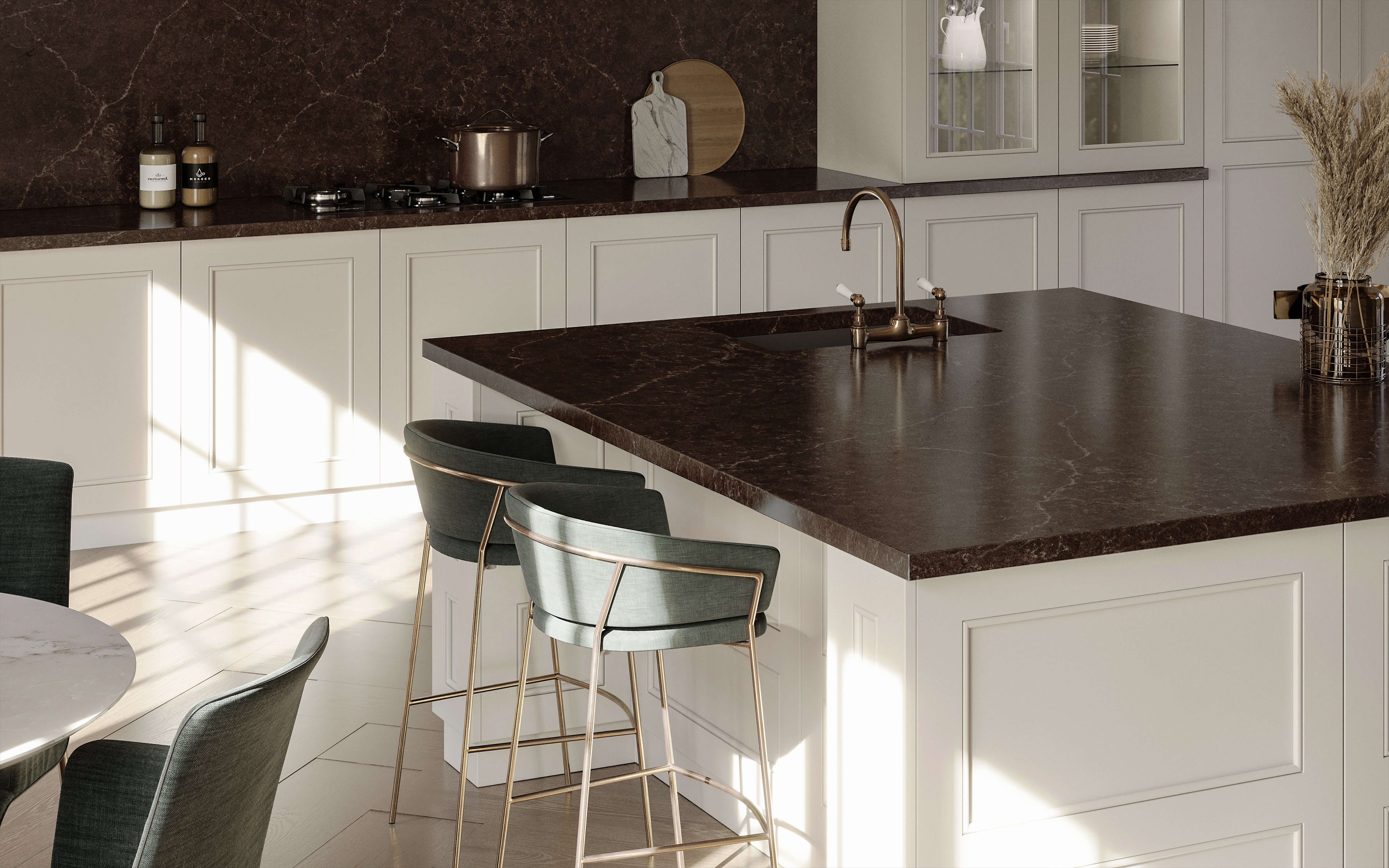 Château Brown by Silestone available at Aqua Kitchen