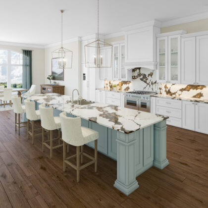 Chiara Cascade® by Pental Quartz available at Aqua Kitchen