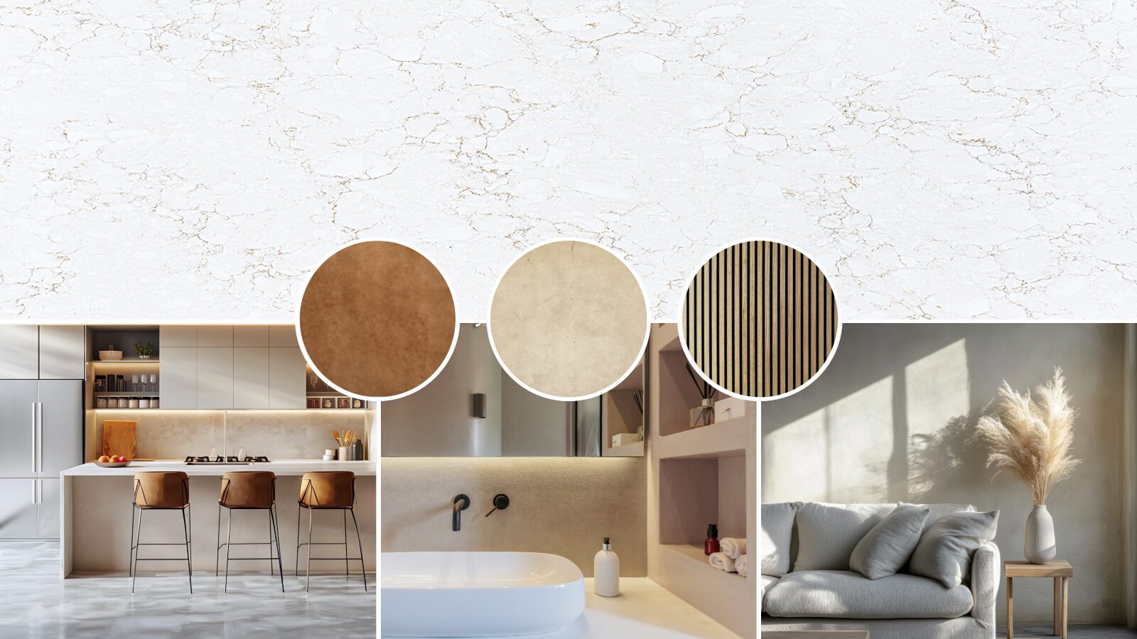 Cielo Sky by Pental Quartz available at Aqua Kitchen