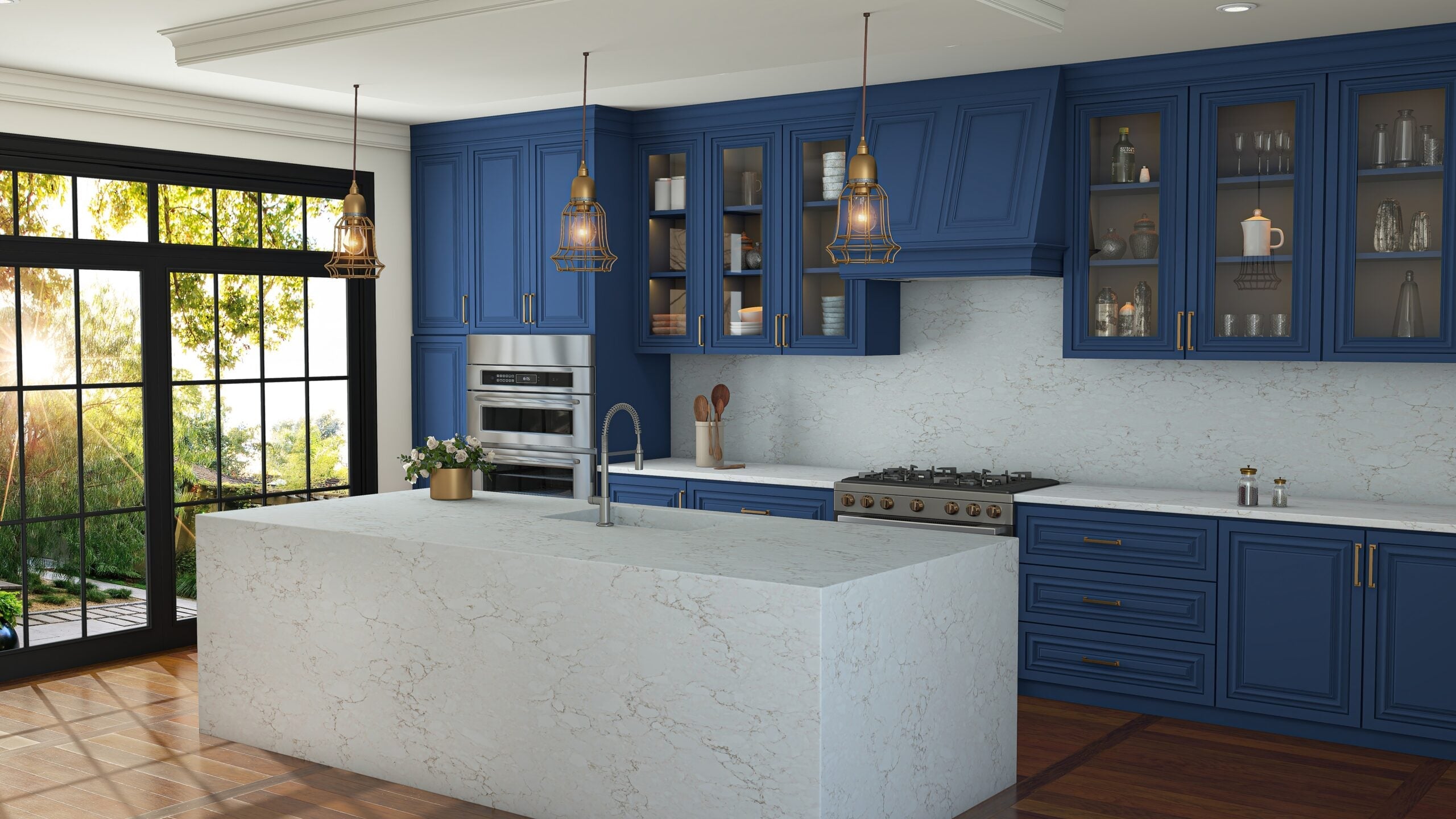 Cielo Sky by Pental Quartz available at Aqua Kitchen