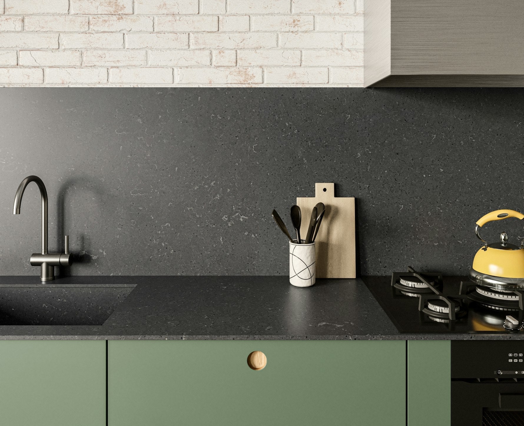Cinder Craze by Silestone available at Aqua Kitchen