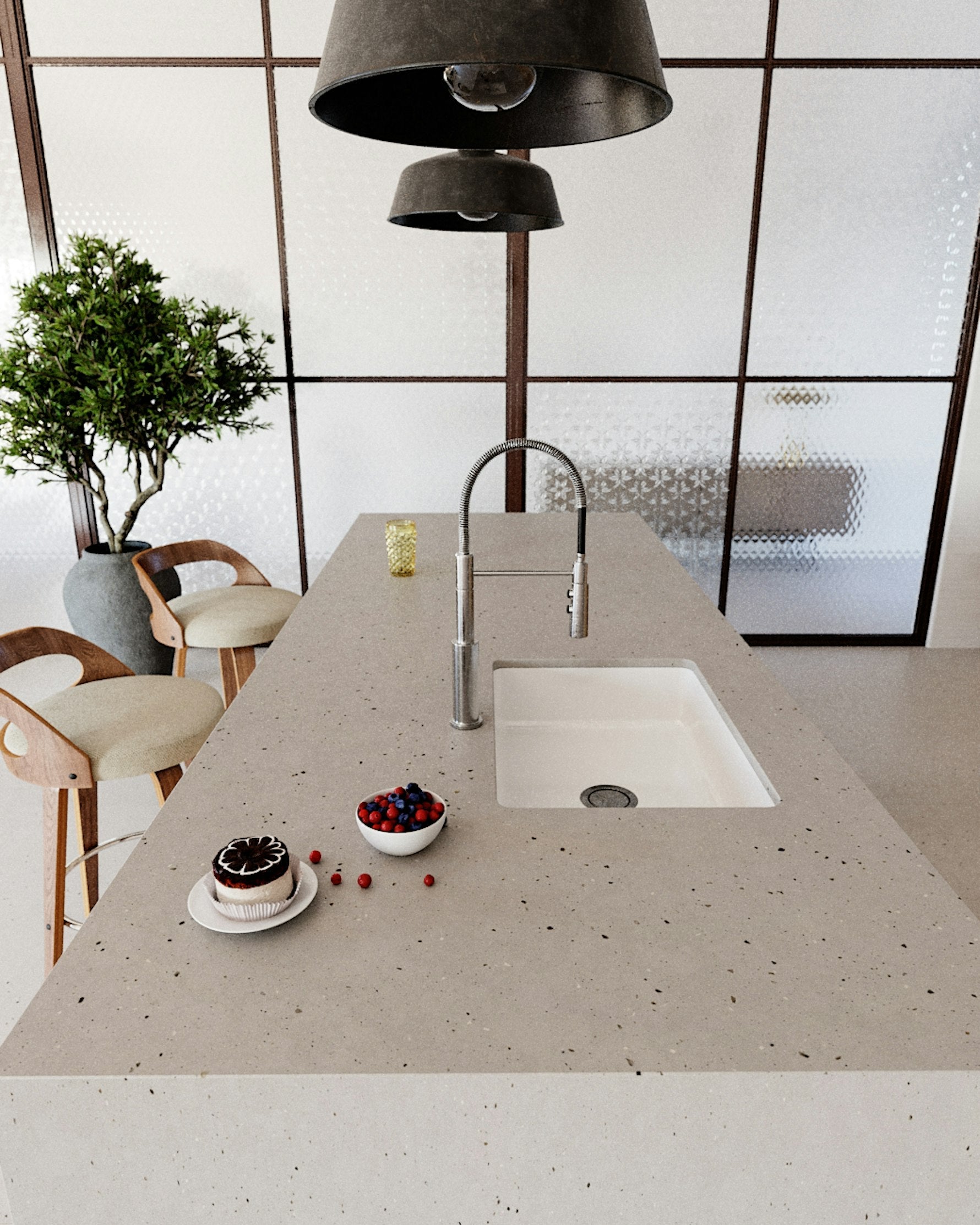 Concrete Pulse by Silestone available at Aqua Kitchen