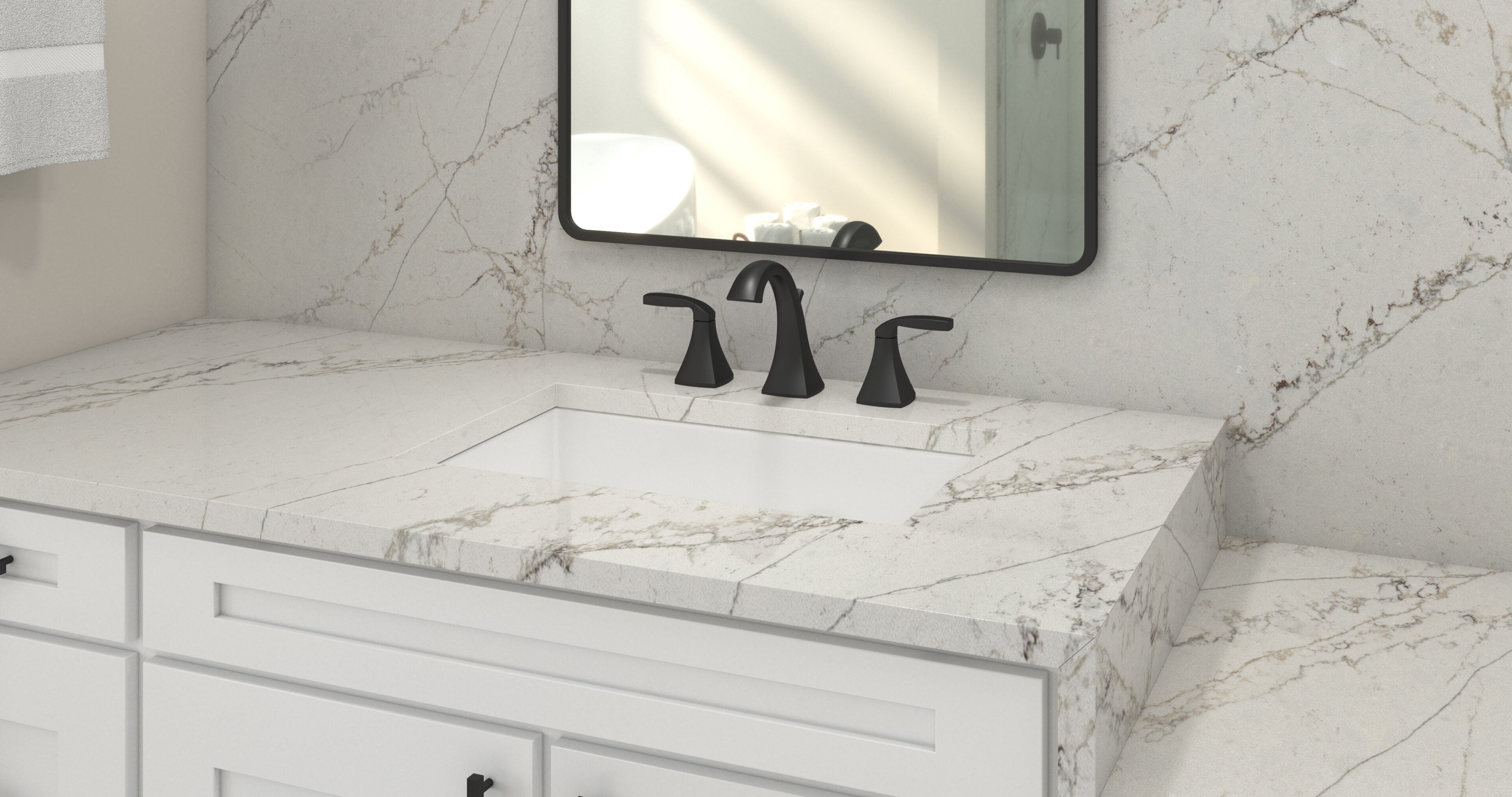 Crema Claret® by Pental Quartz available at Aqua Kitchen