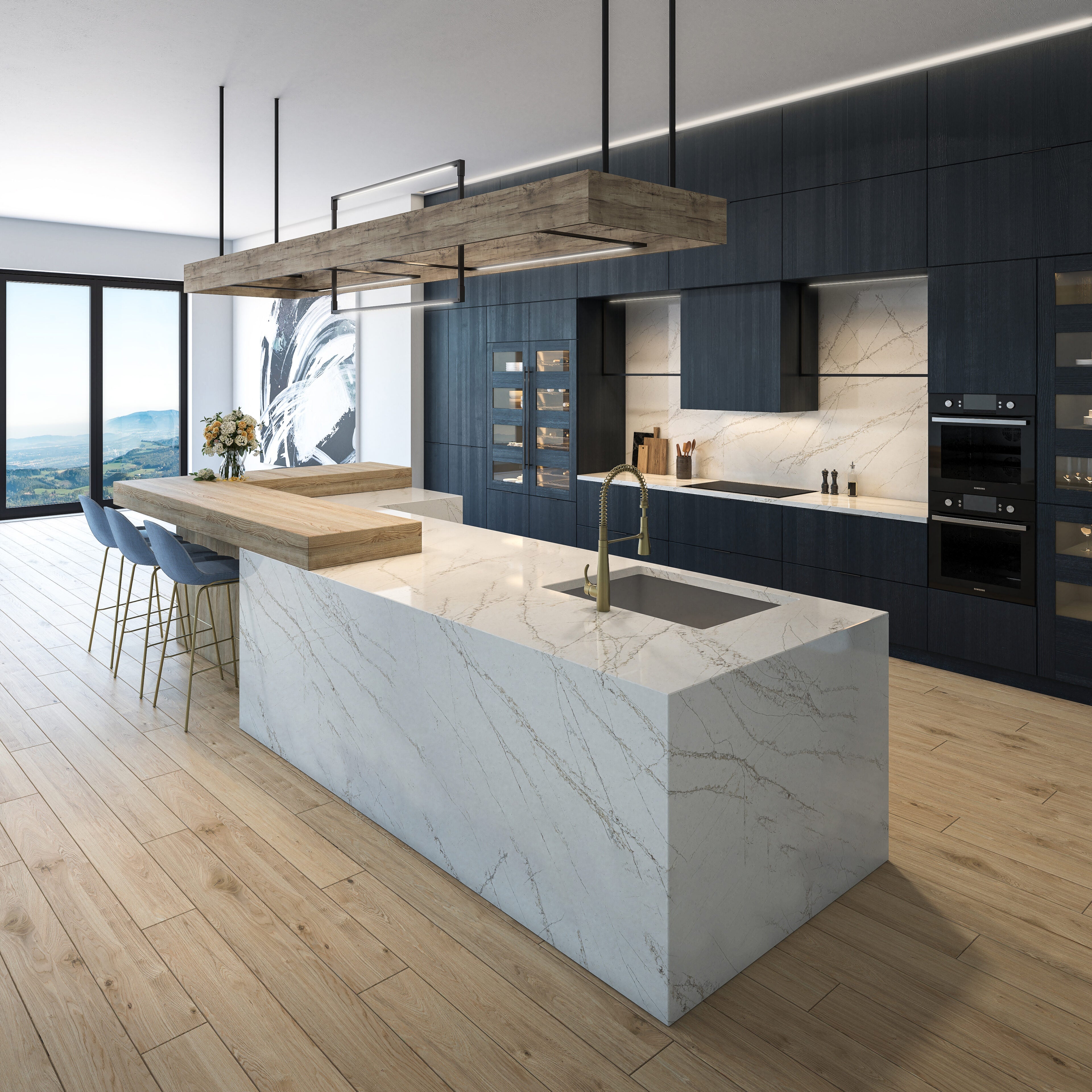 Crema Claret® by Pental Quartz available at Aqua Kitchen