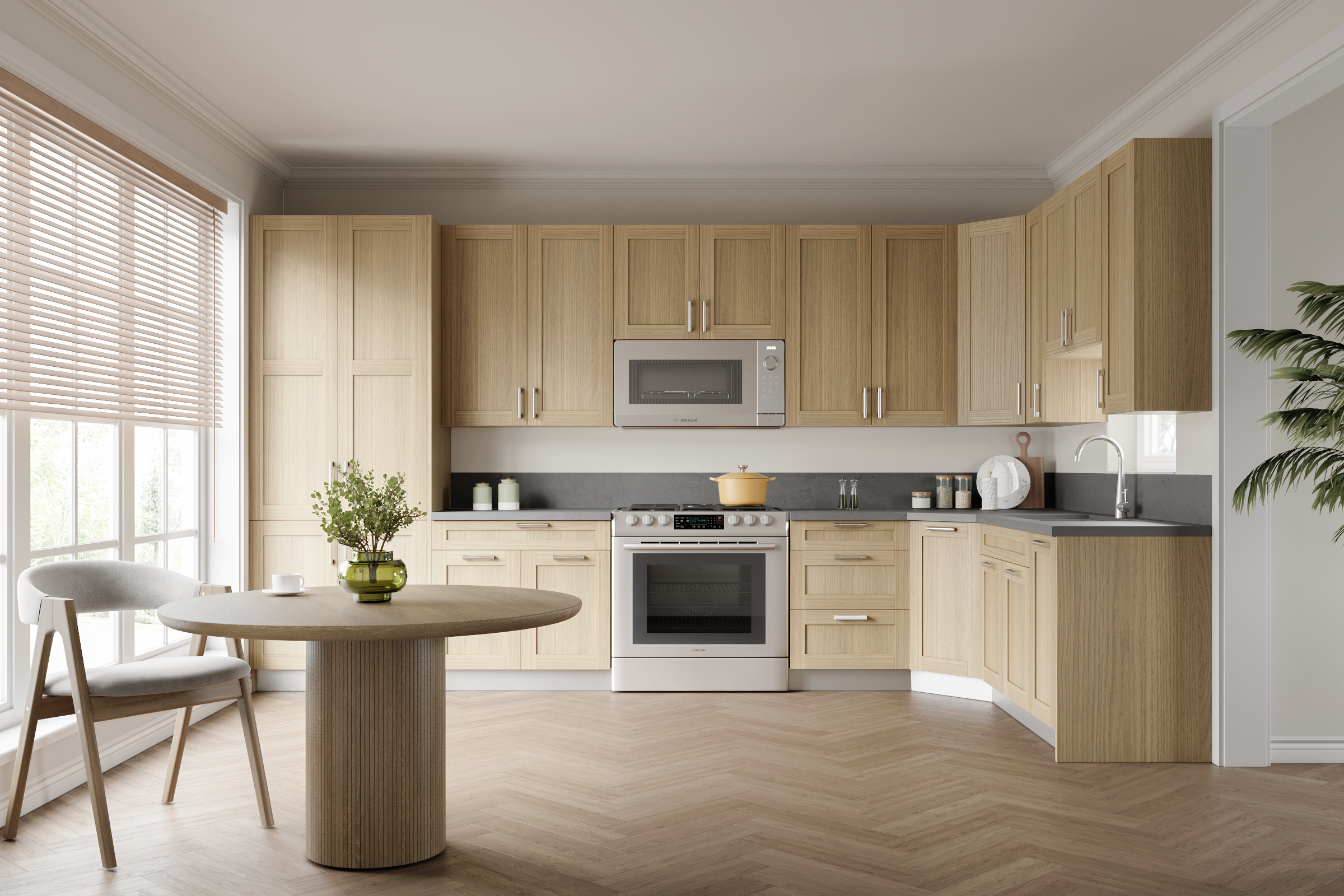 Rift Cut White Oak (Shaker) by Golden Home Global available at Aqua Kitchen
