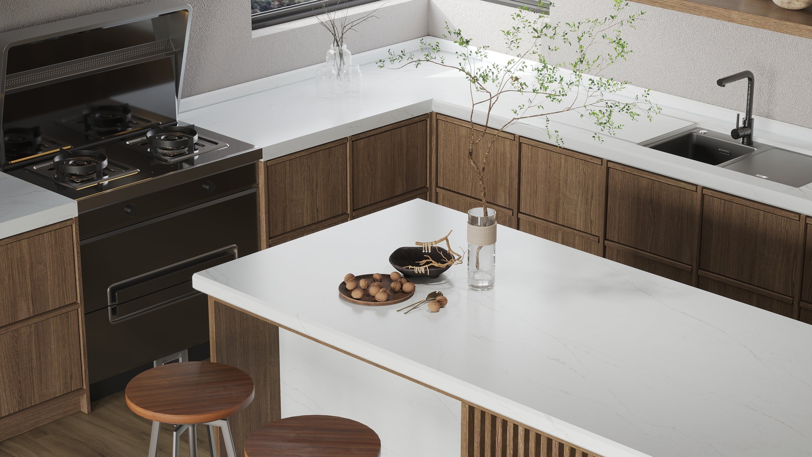 Elara by Pental Quartz available at Aqua Kitchen
