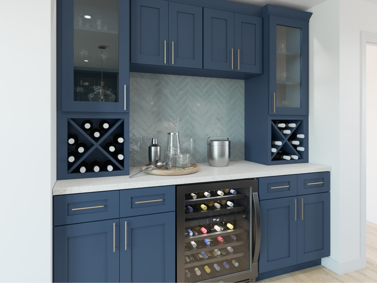 Elegant - White by CNC Cabinetry available at Aqua Kitchen