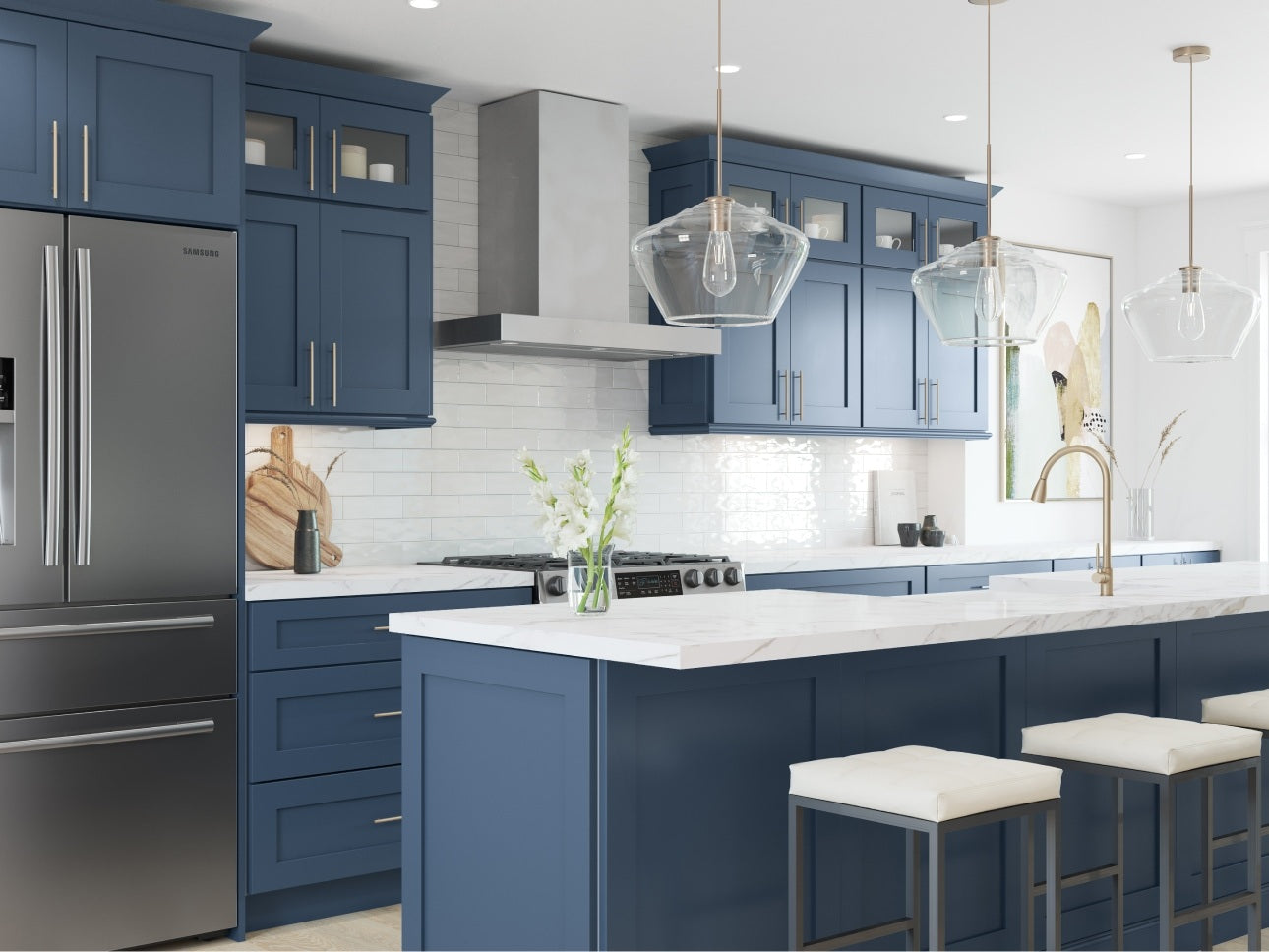 Elegant - White by CNC Cabinetry available at Aqua Kitchen