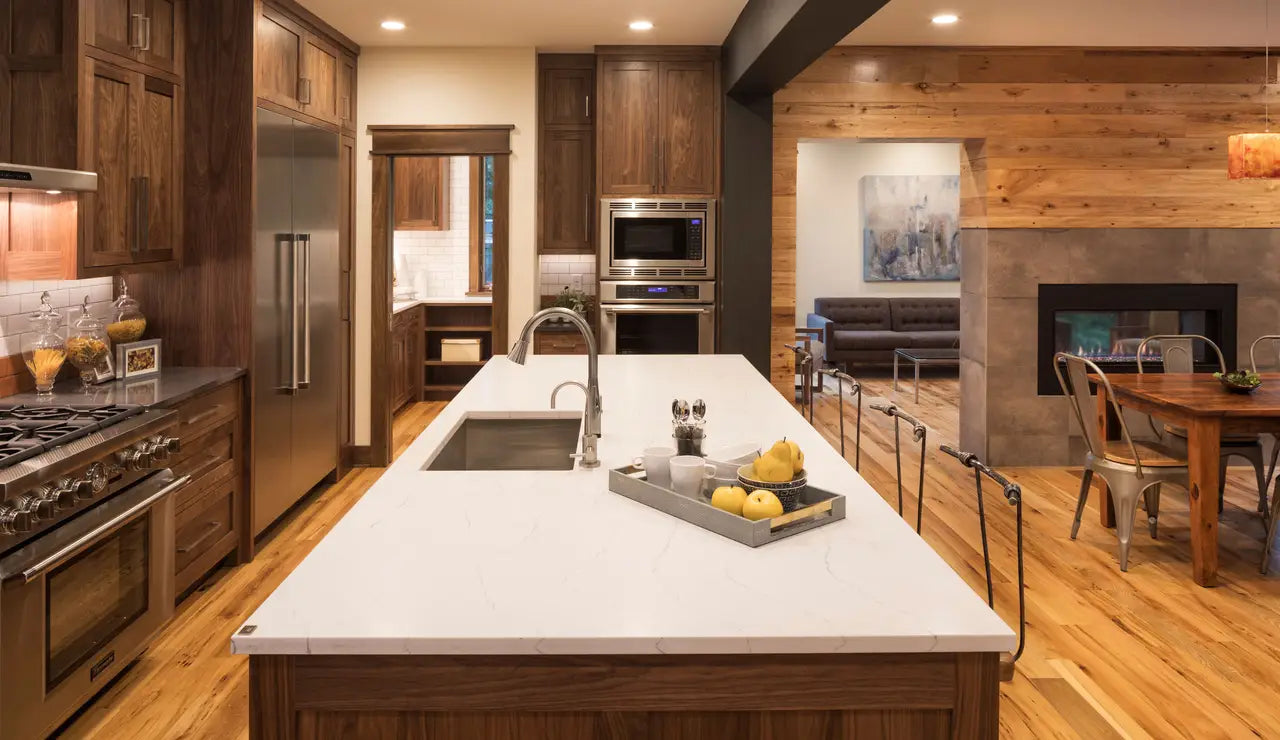 Ella™ Quartz Sample by Cambria available at Aqua Kitchen