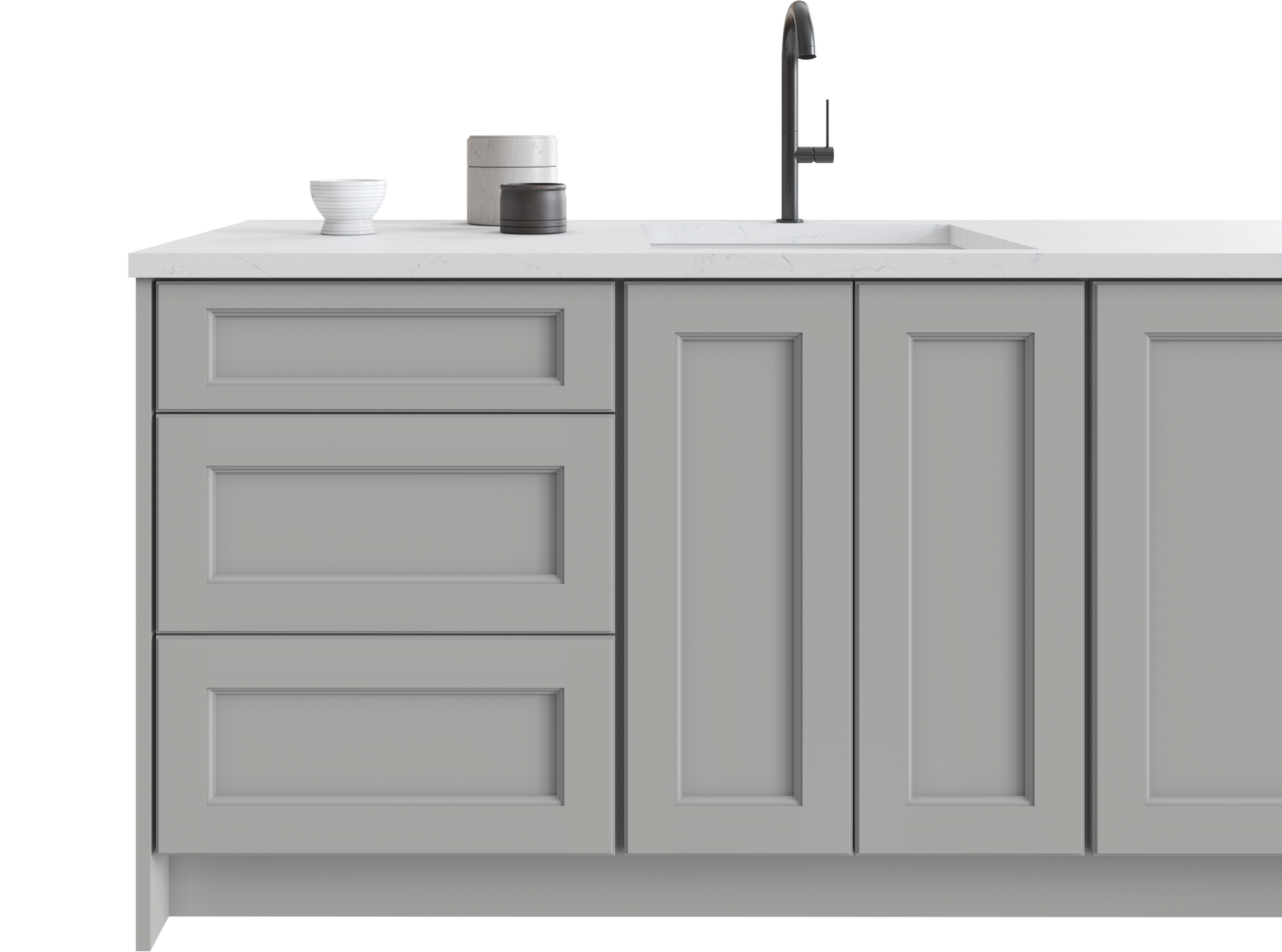 Fusion Nickel by Fabuwood available at Aqua Kitchen