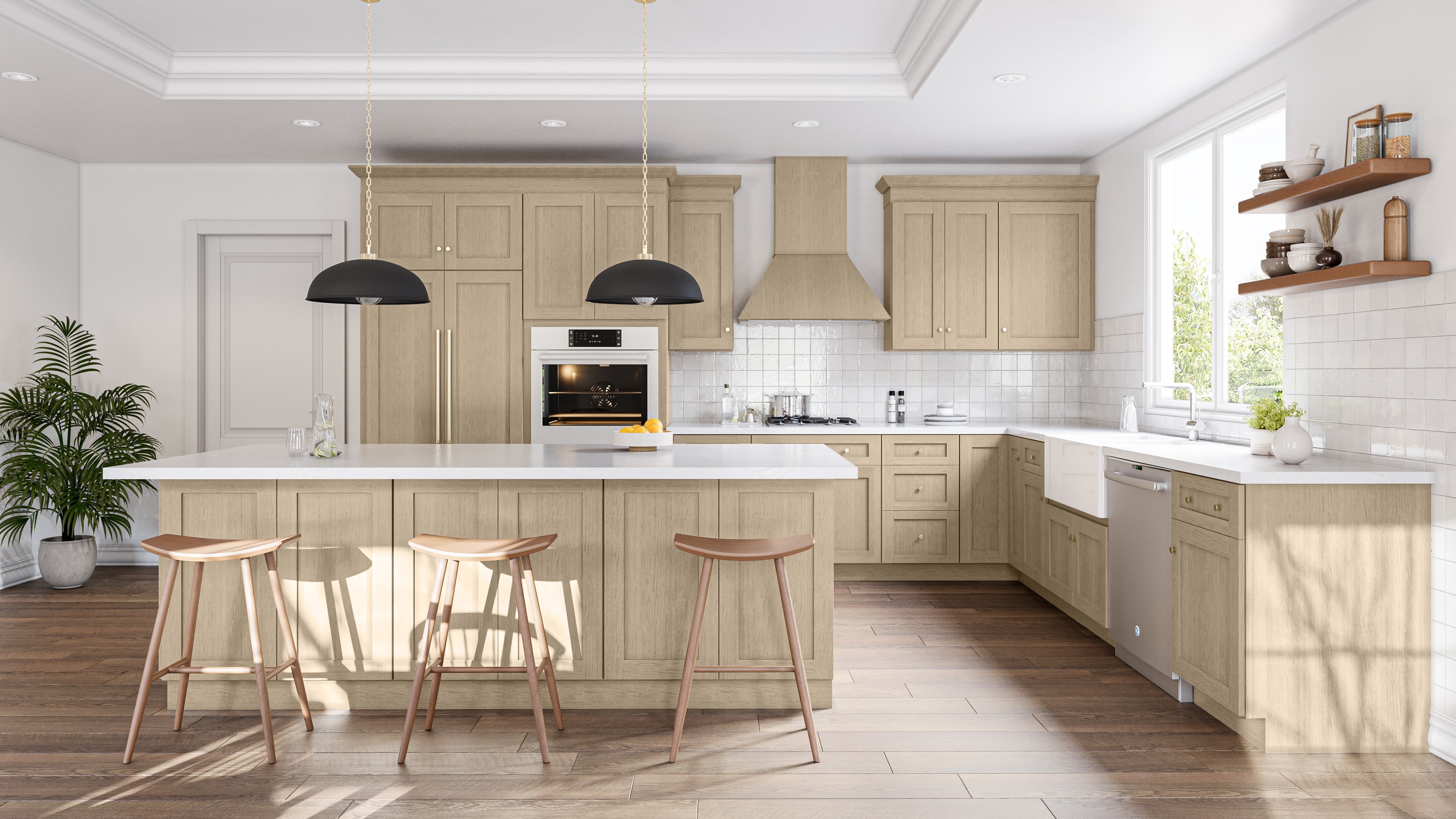 Galaxy / Desert Oak by Fabuwood available at Aqua Kitchen