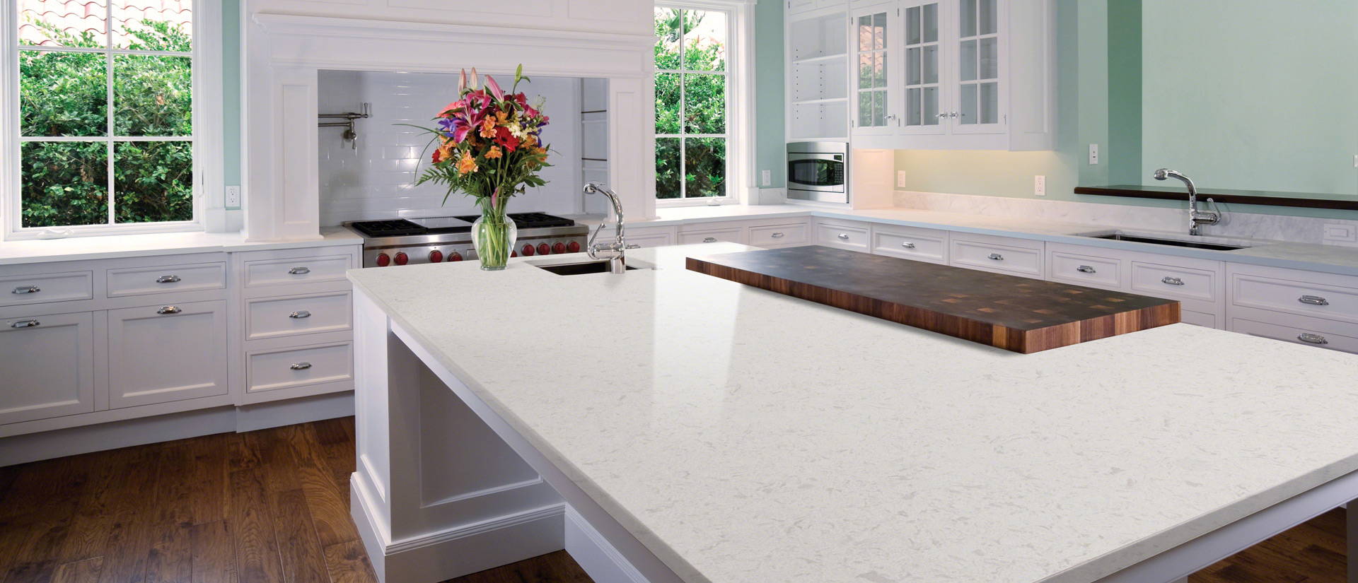 Glacier White by MSI Surfaces available at Aqua Kitchen