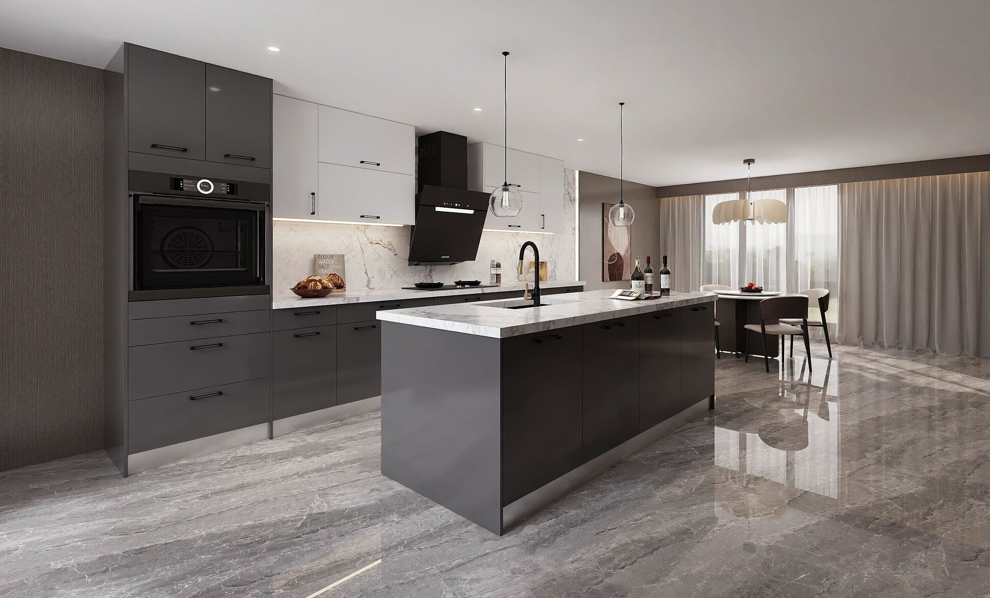 Glossy Grey by Golden Home Global available at Aqua Kitchen