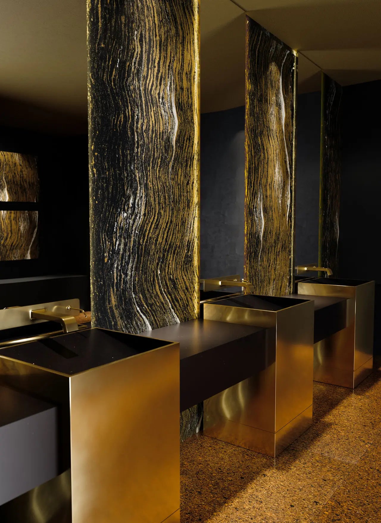 Golden Dragon™ Quartz Sample by Cambria available at Aqua Kitchen