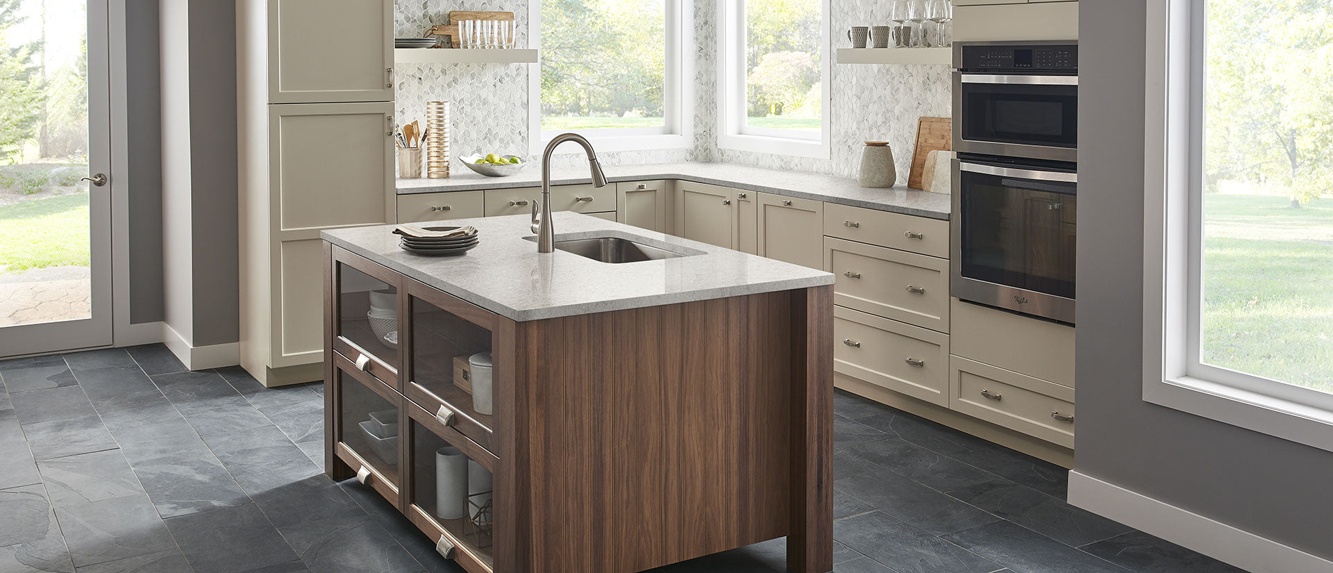 Gray Lagoon by MSI Surfaces available at Aqua Kitchen