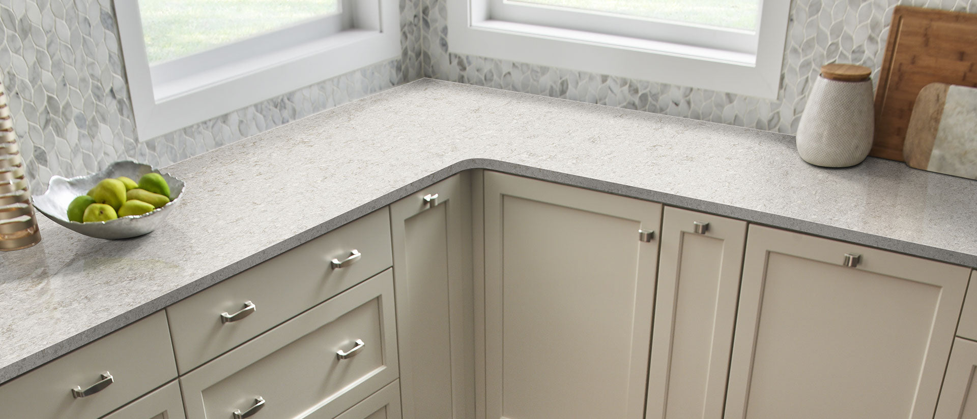 Gray Lagoon by MSI Surfaces available at Aqua Kitchen