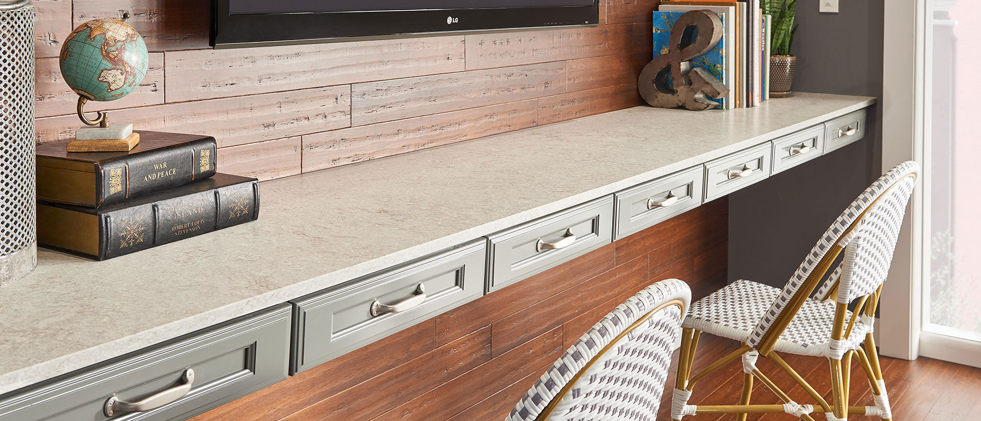 Gray Lagoon - Concrete Finish by MSI Surfaces available at Aqua Kitchen