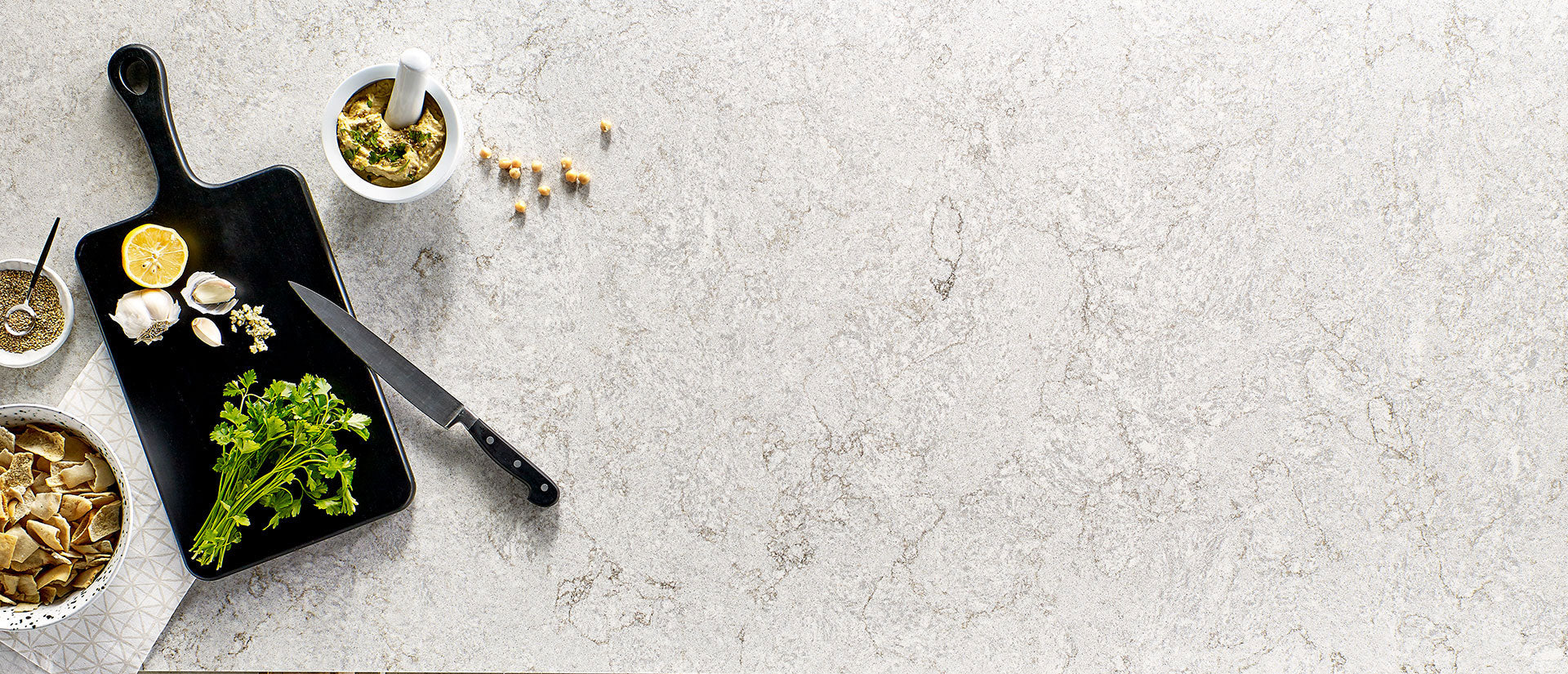 Gray Lagoon - Concrete Finish by MSI Surfaces available at Aqua Kitchen