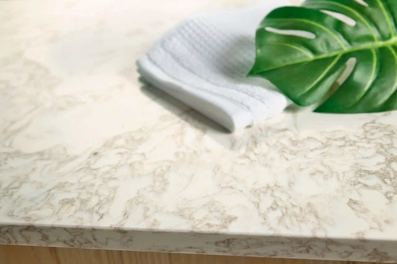 Hermitage™ Quartz Sample by Cambria available at Aqua Kitchen