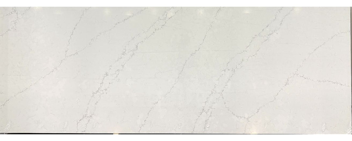 Horizon Silver Quartz Countertop by Aqua Kitchen - slab