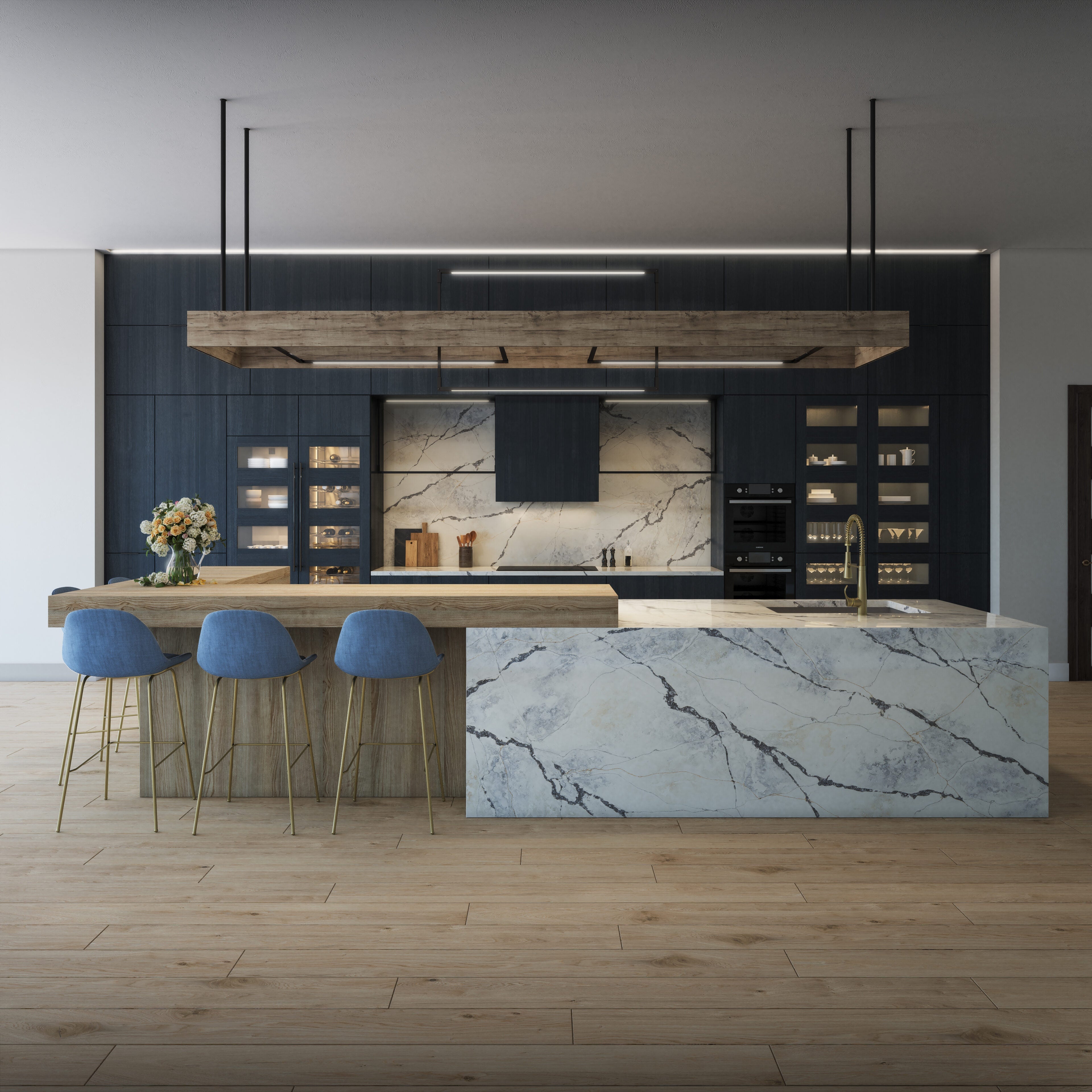 Ijen Azul by Pental Quartz available at Aqua Kitchen