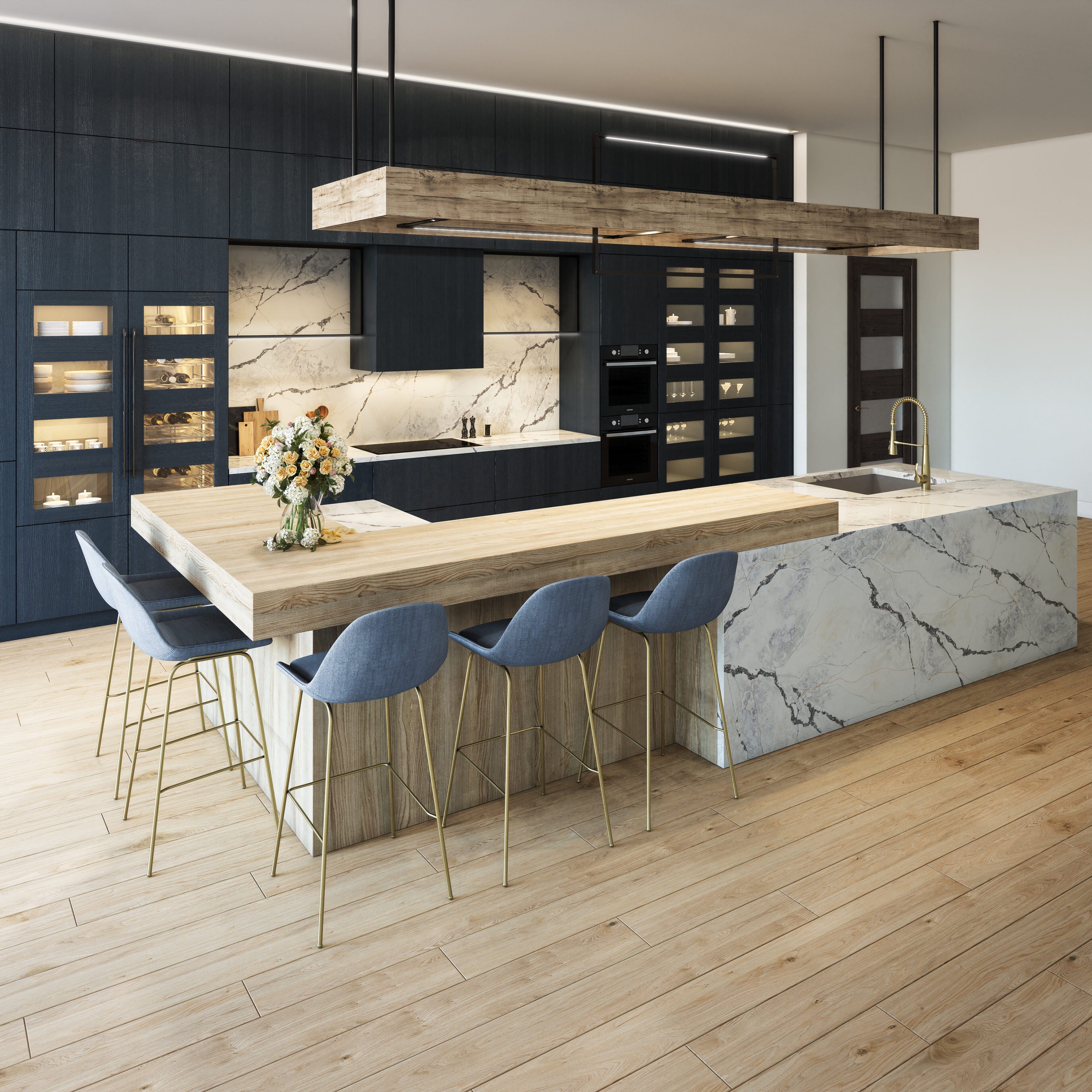 Ijen Azul by Pental Quartz available at Aqua Kitchen
