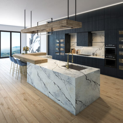 Ijen Azul by Pental Quartz available at Aqua Kitchen