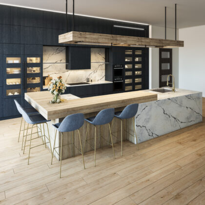 Ijen Azul by Pental Quartz available at Aqua Kitchen