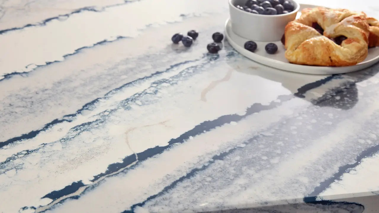 Inverness Bristol Bay™ Quartz Sample by Cambria available at Aqua Kitchen