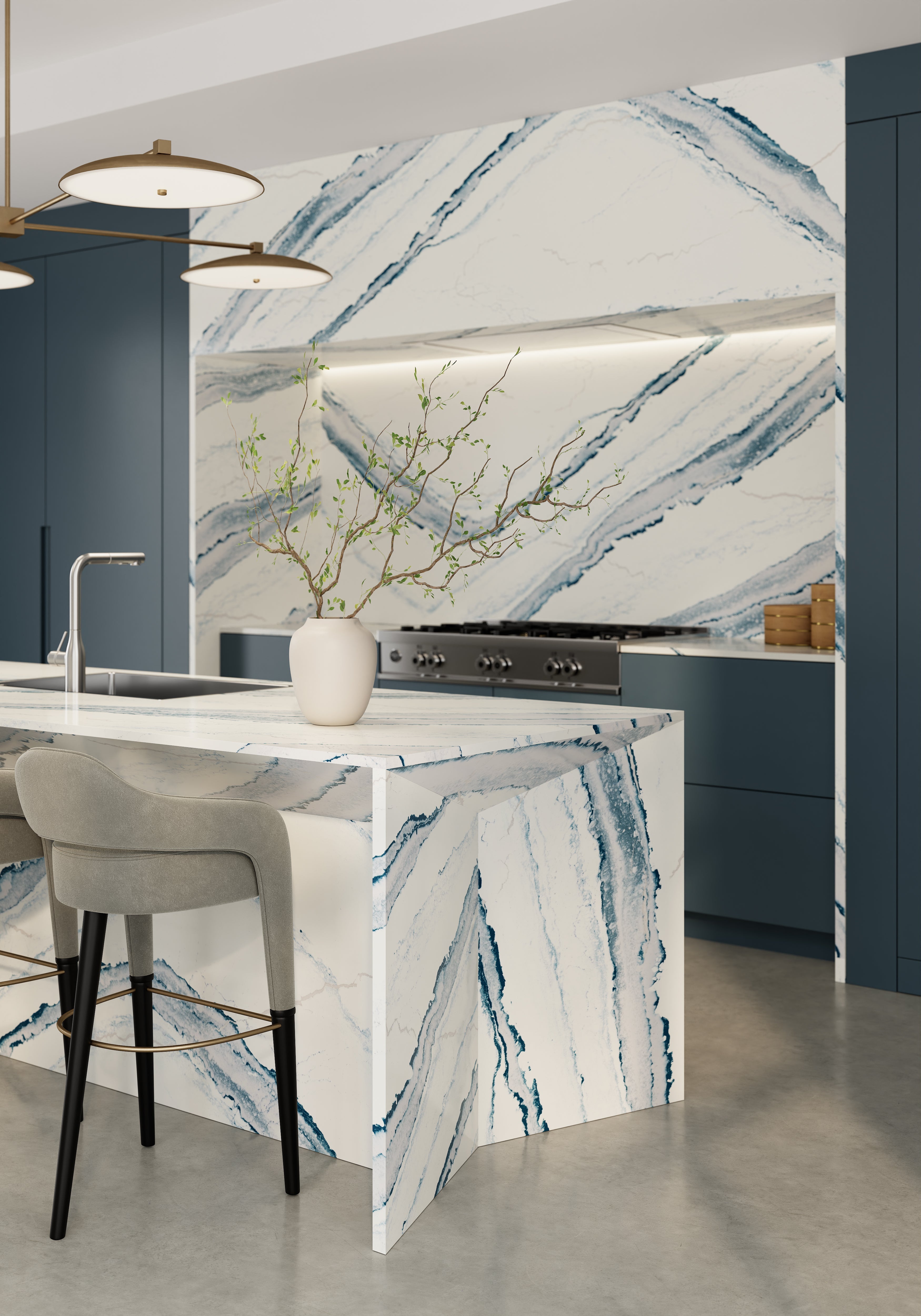 Inverness Bristol Bay™ Quartz Sample by Cambria available at Aqua Kitchen