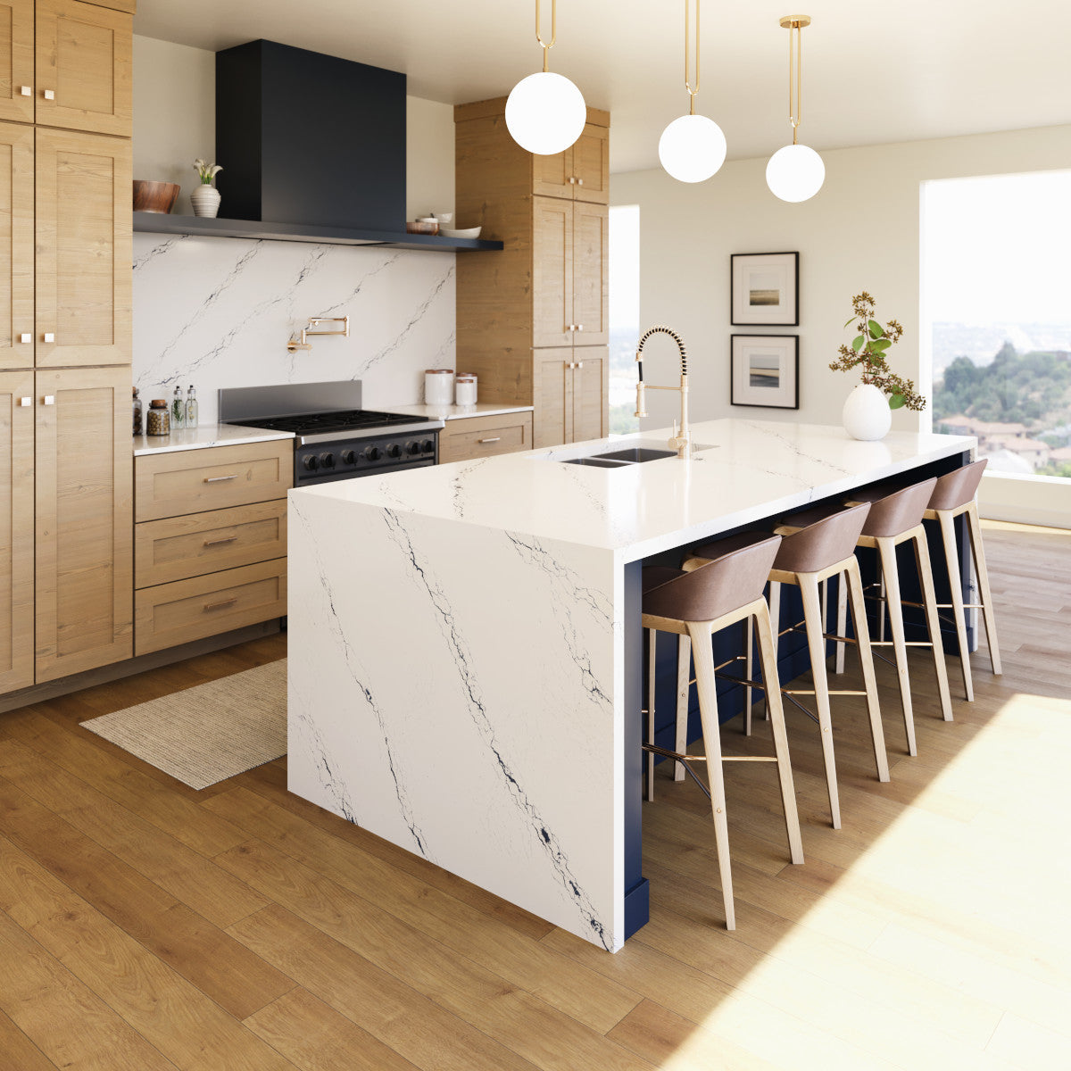 Inverness Cobalt™ Quartz Sample by Cambria available at Aqua Kitchen