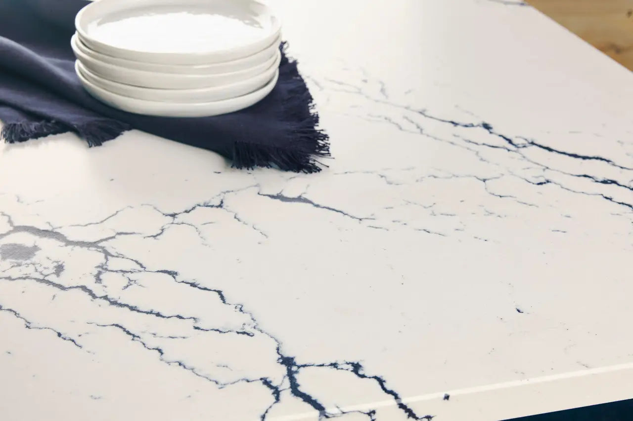 Inverness Cobalt™ Quartz Sample by Cambria available at Aqua Kitchen