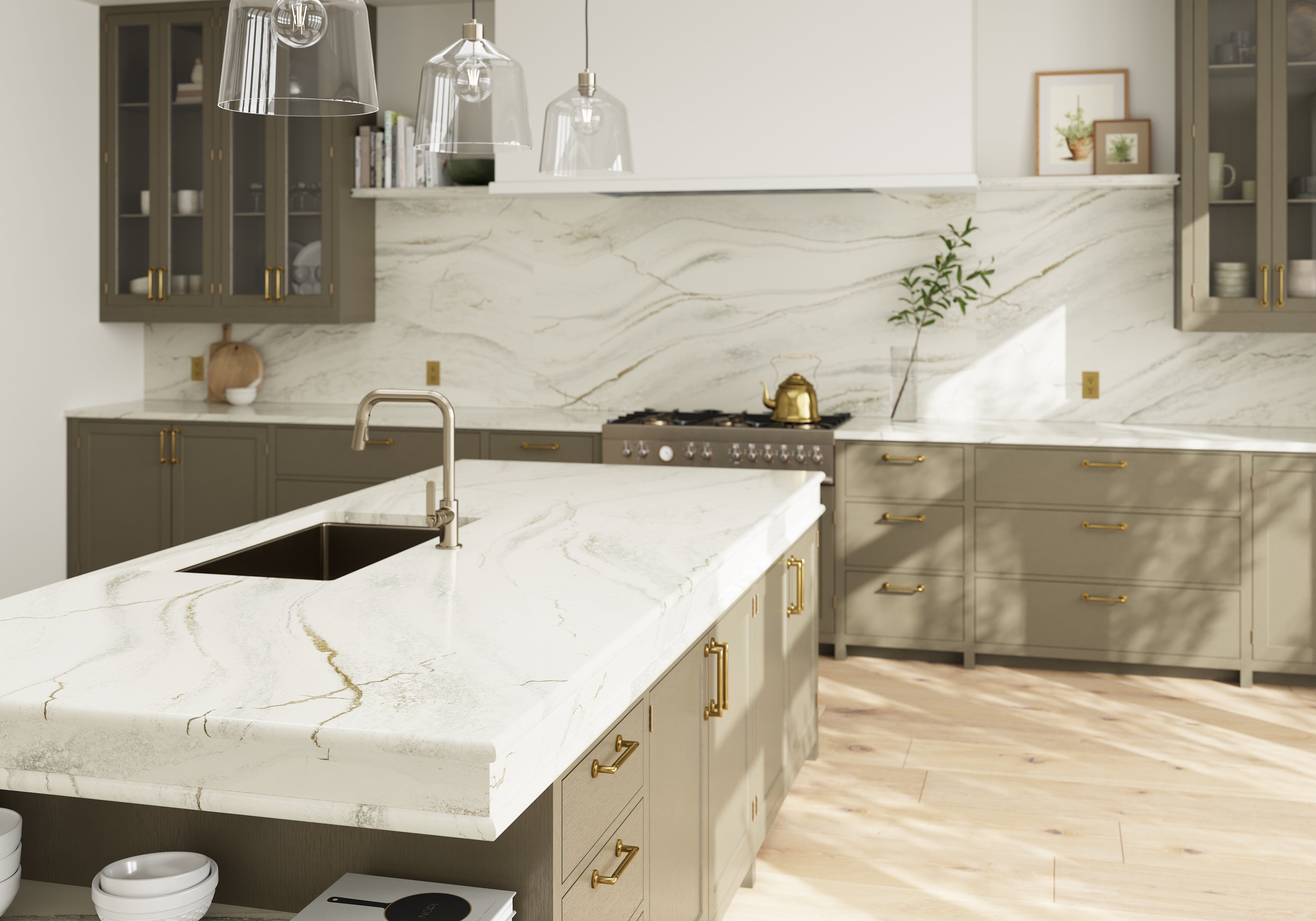 Inverness Everleigh™ Quartz Sample by Cambria available at Aqua Kitchen