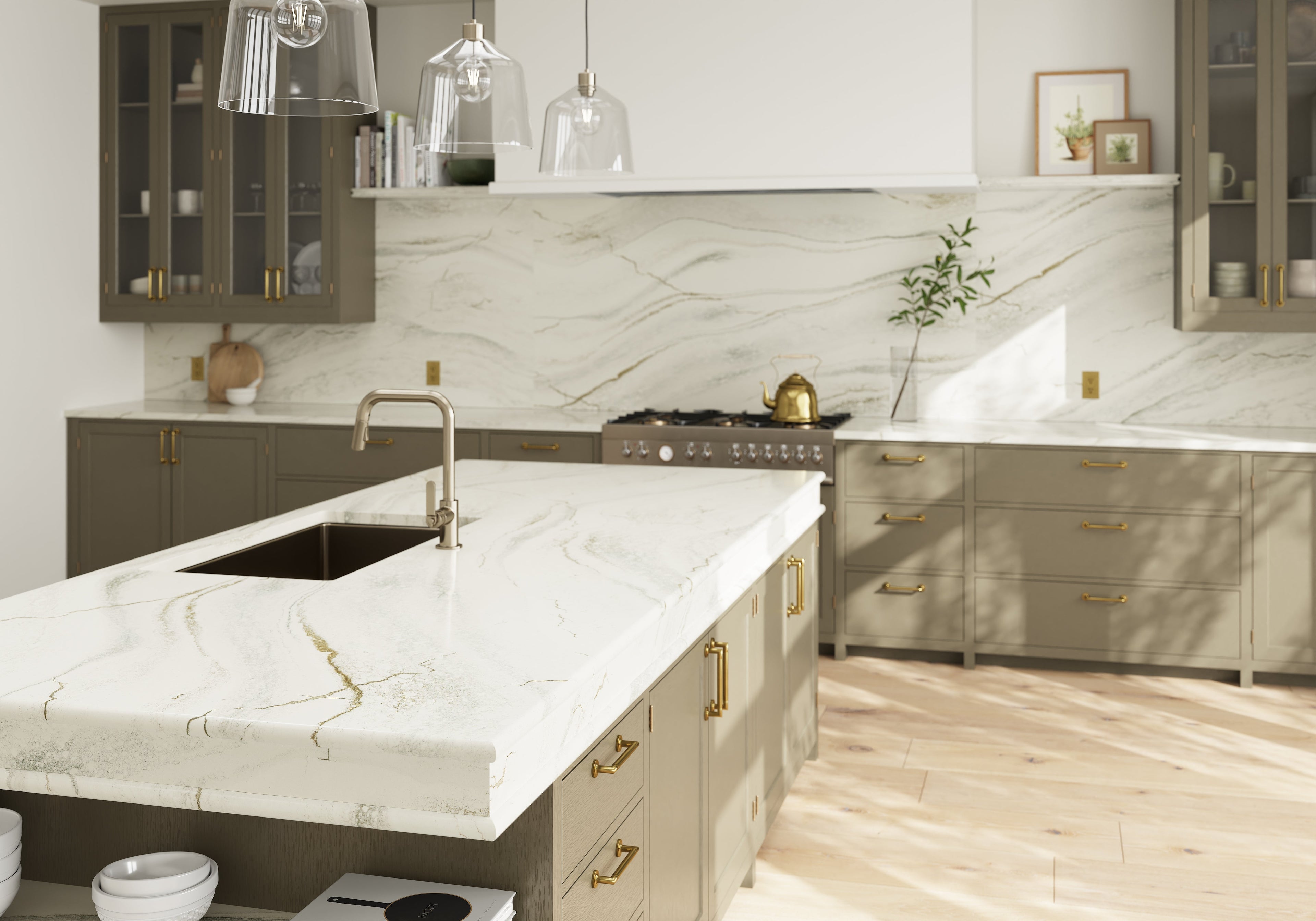 Inverness Everleigh™ Quartz Sample by Cambria available at Aqua Kitchen