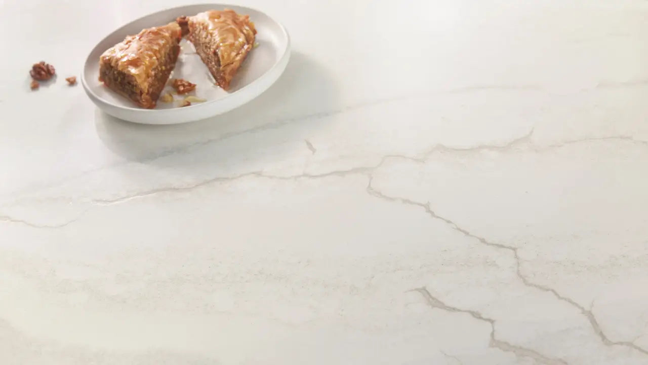 Inverness Everleigh™ Quartz Sample by Cambria available at Aqua Kitchen