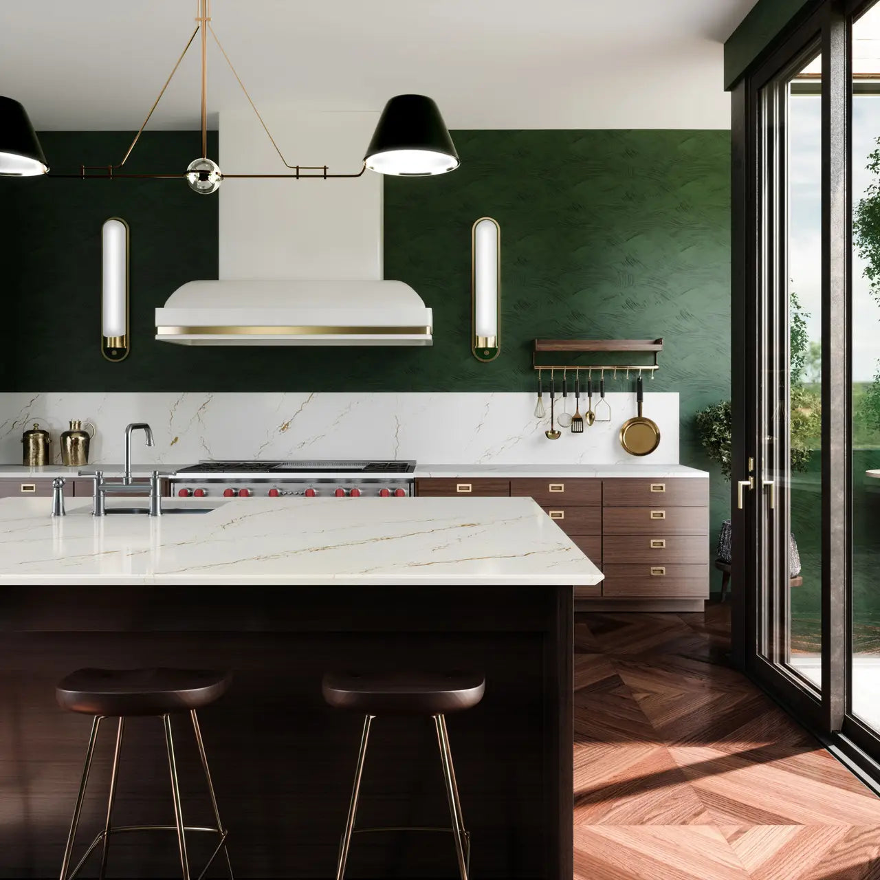 Inverness Gold™ Quartz Sample by Cambria available at Aqua Kitchen