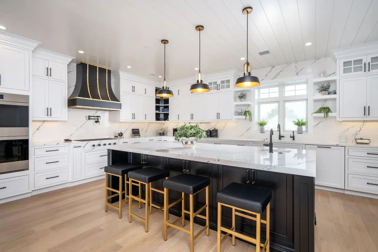 Inverness Platinum™ Quartz Sample by Cambria available at Aqua Kitchen
