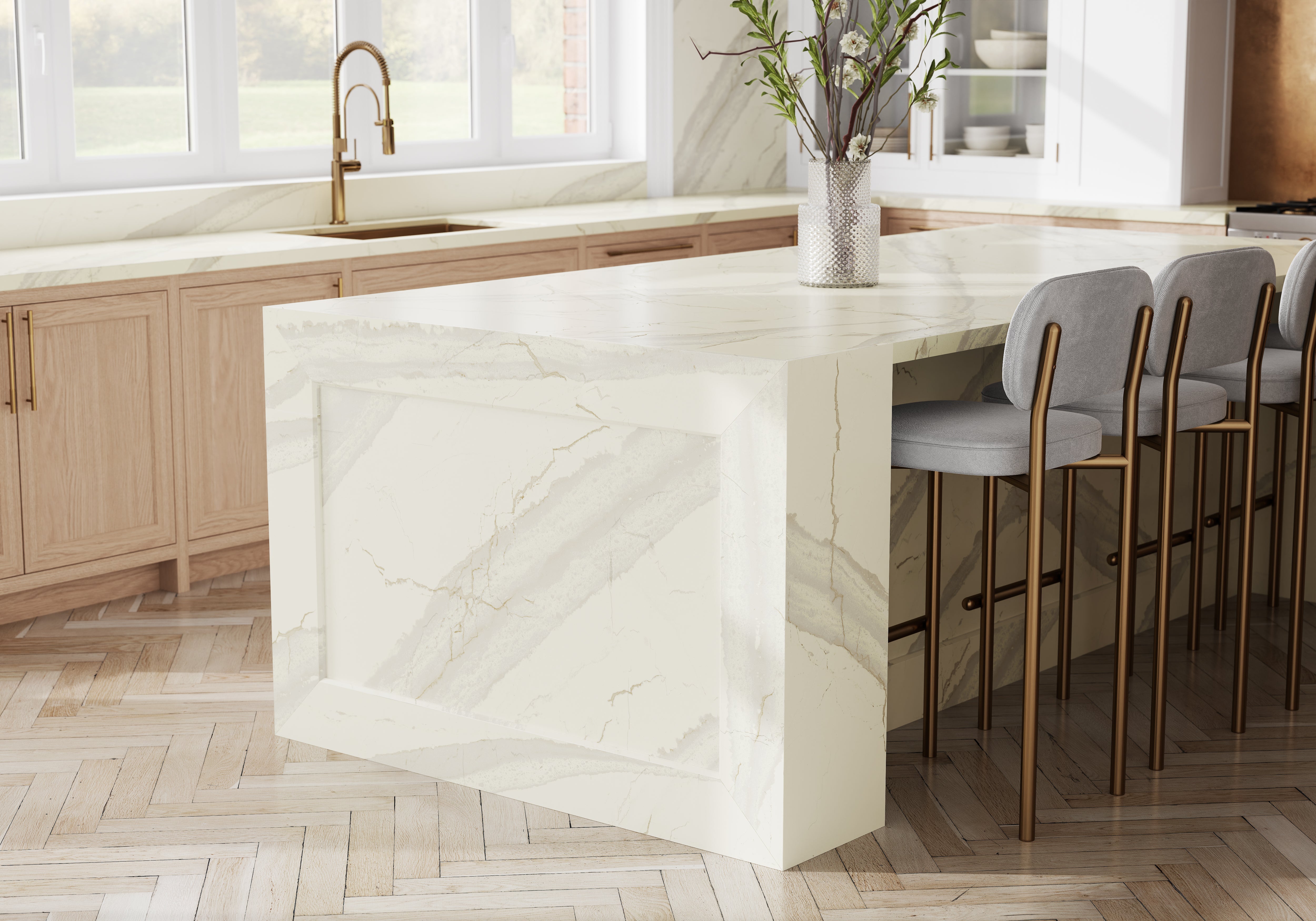 Inverness Swansea™ Quartz Sample by Cambria available at Aqua Kitchen