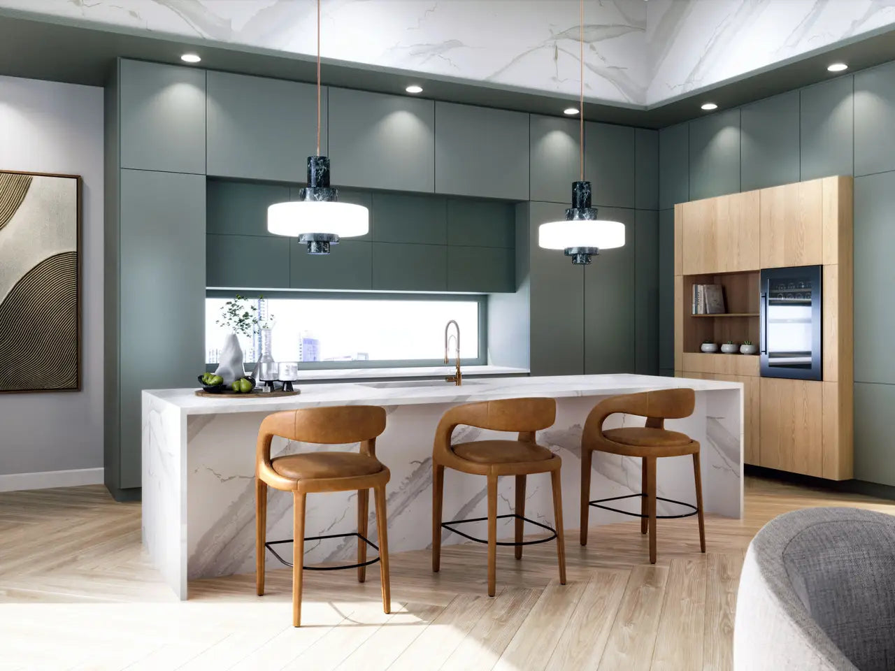 Inverness Swansea™ Quartz Sample by Cambria available at Aqua Kitchen