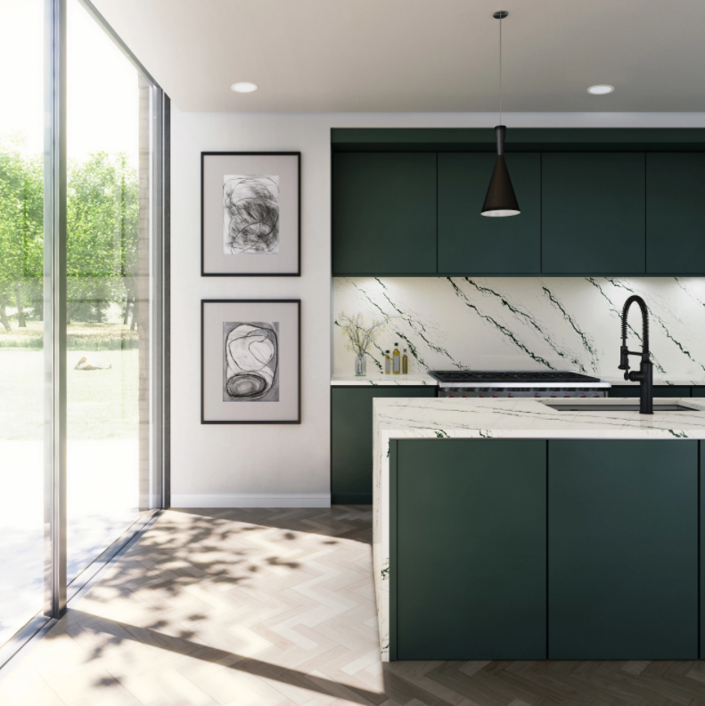 Ivybridge™ Quartz Sample by Cambria available at Aqua Kitchen