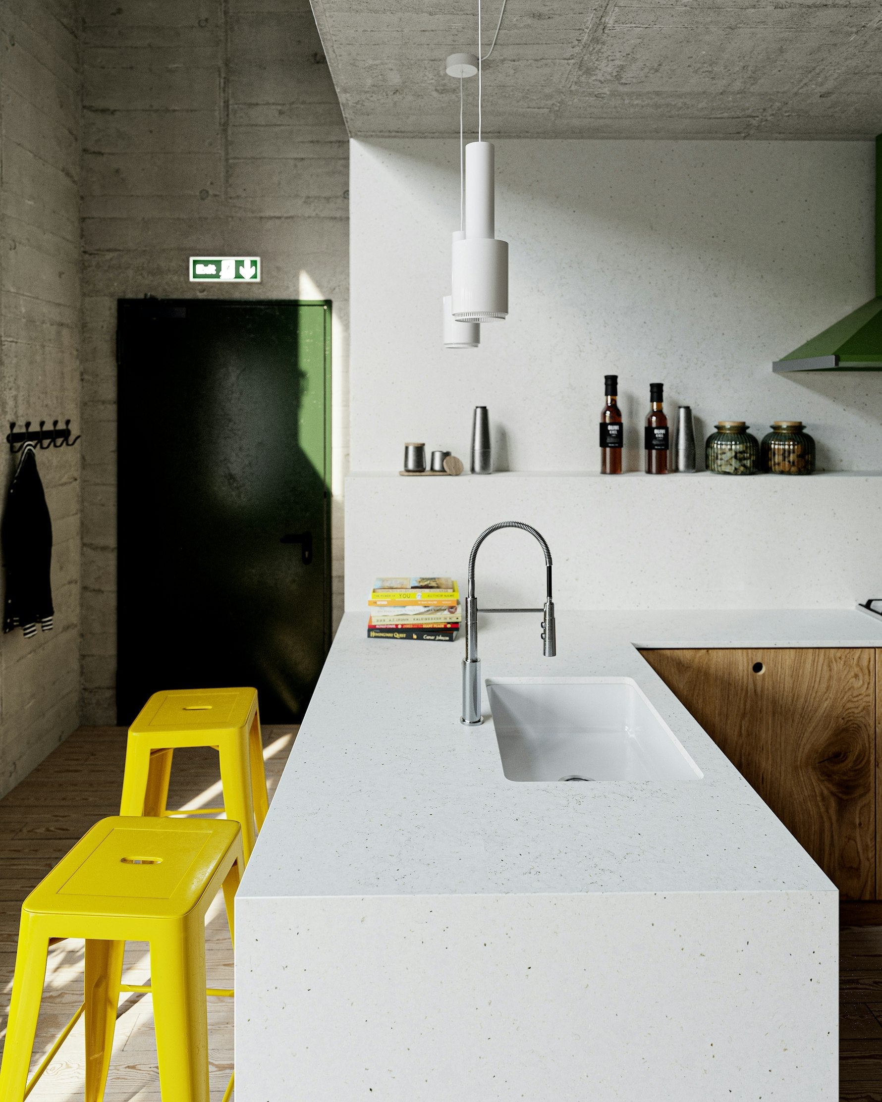 Lime Delight by Silestone available at Aqua Kitchen