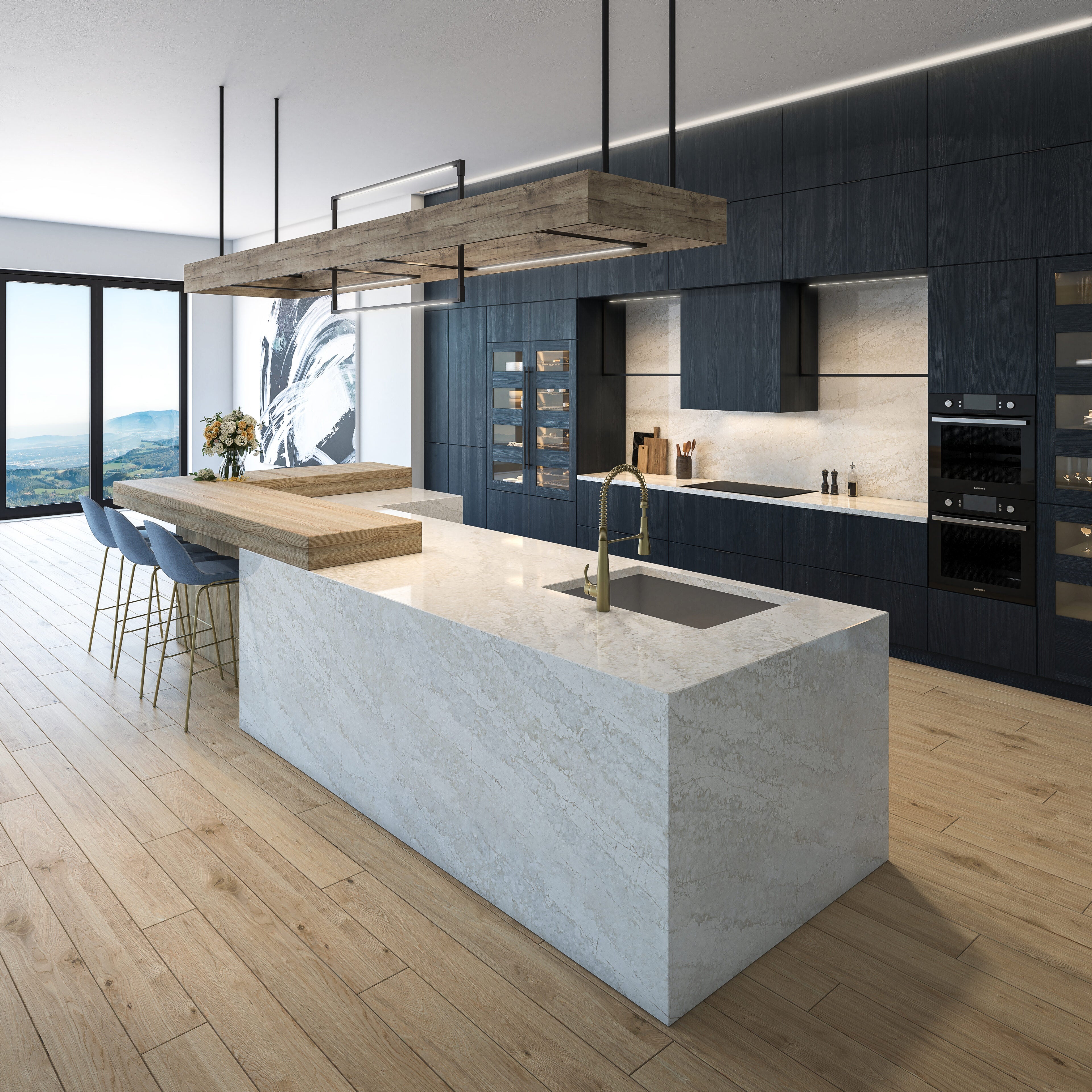 Lunaria® by Pental Quartz available at Aqua Kitchen