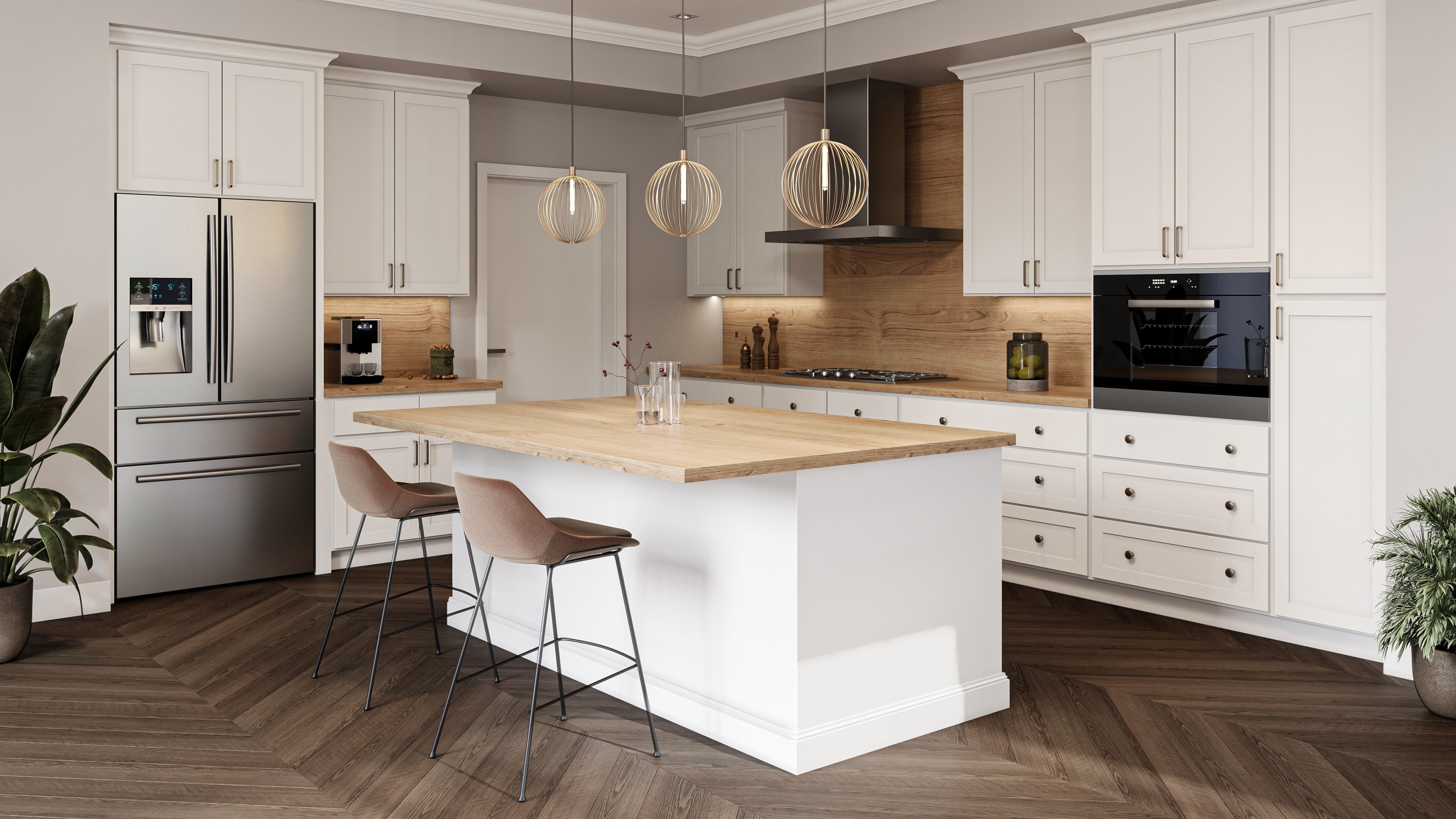 Luxor - White by CNC Cabinetry available at Aqua Kitchen