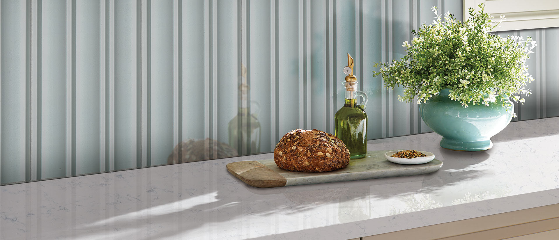 Carrara Lumos by MSI Surfaces available at Aqua Kitchen