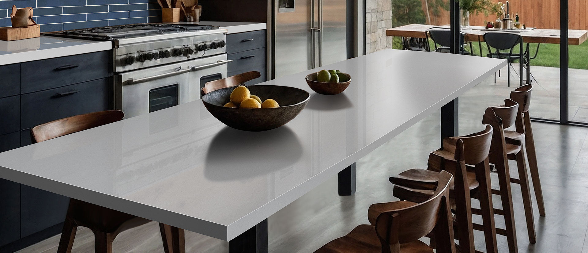 Steel Gray Granite Countertop by Aqua Kitchen