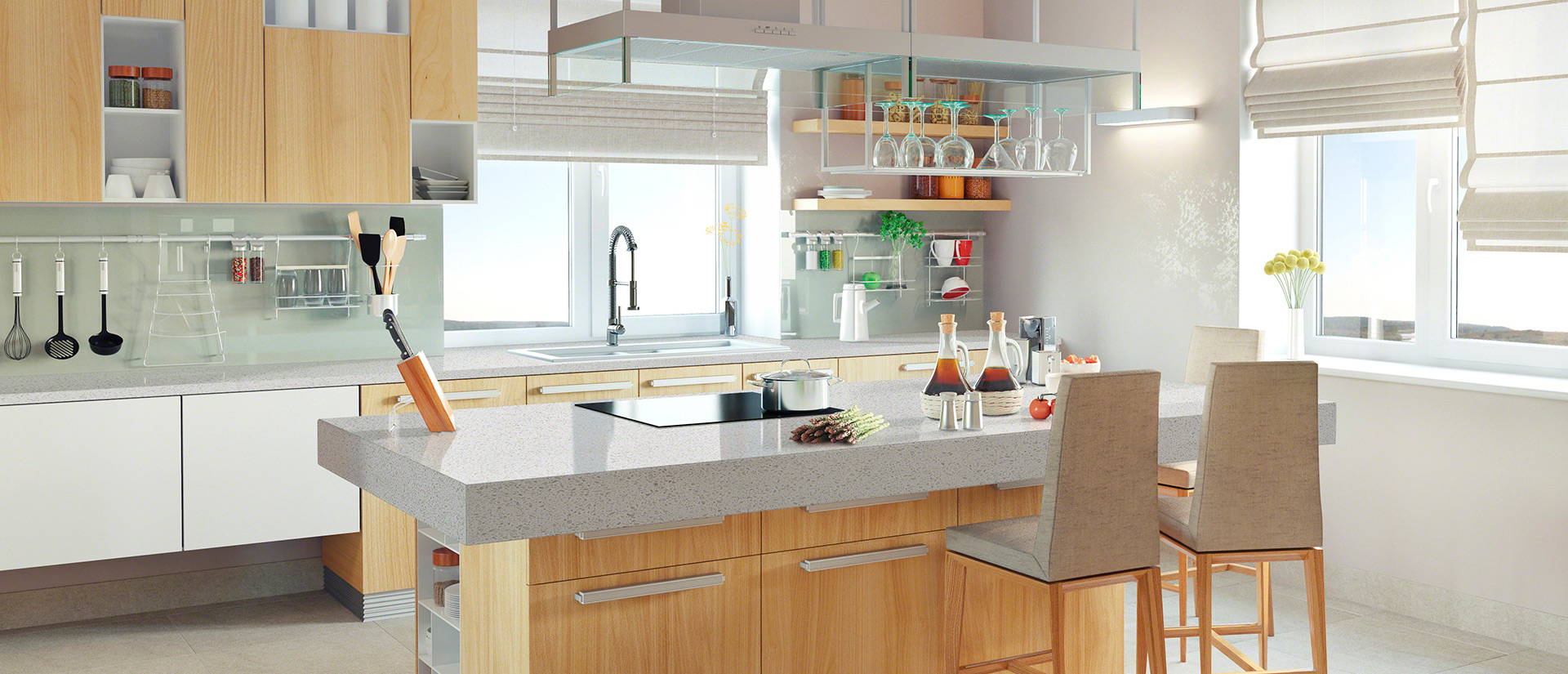 Meridian Gray by MSI Surfaces available at Aqua Kitchen
